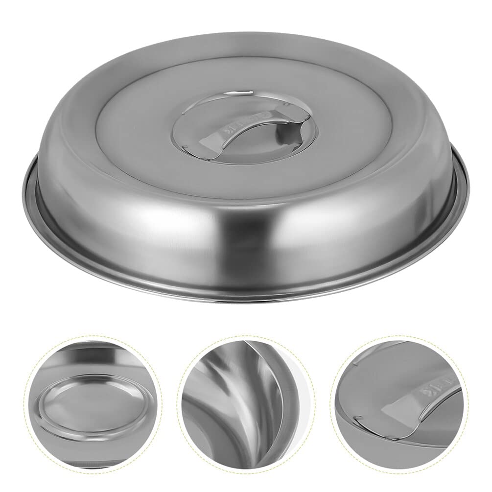 BESTONZON Stainless Steel Dinner Plate Covers - Set of 2, Household Food Covers for Steak, Oilproof Cloche Plate Cover - Perfect for Restaurants, Parties & Food Presentation