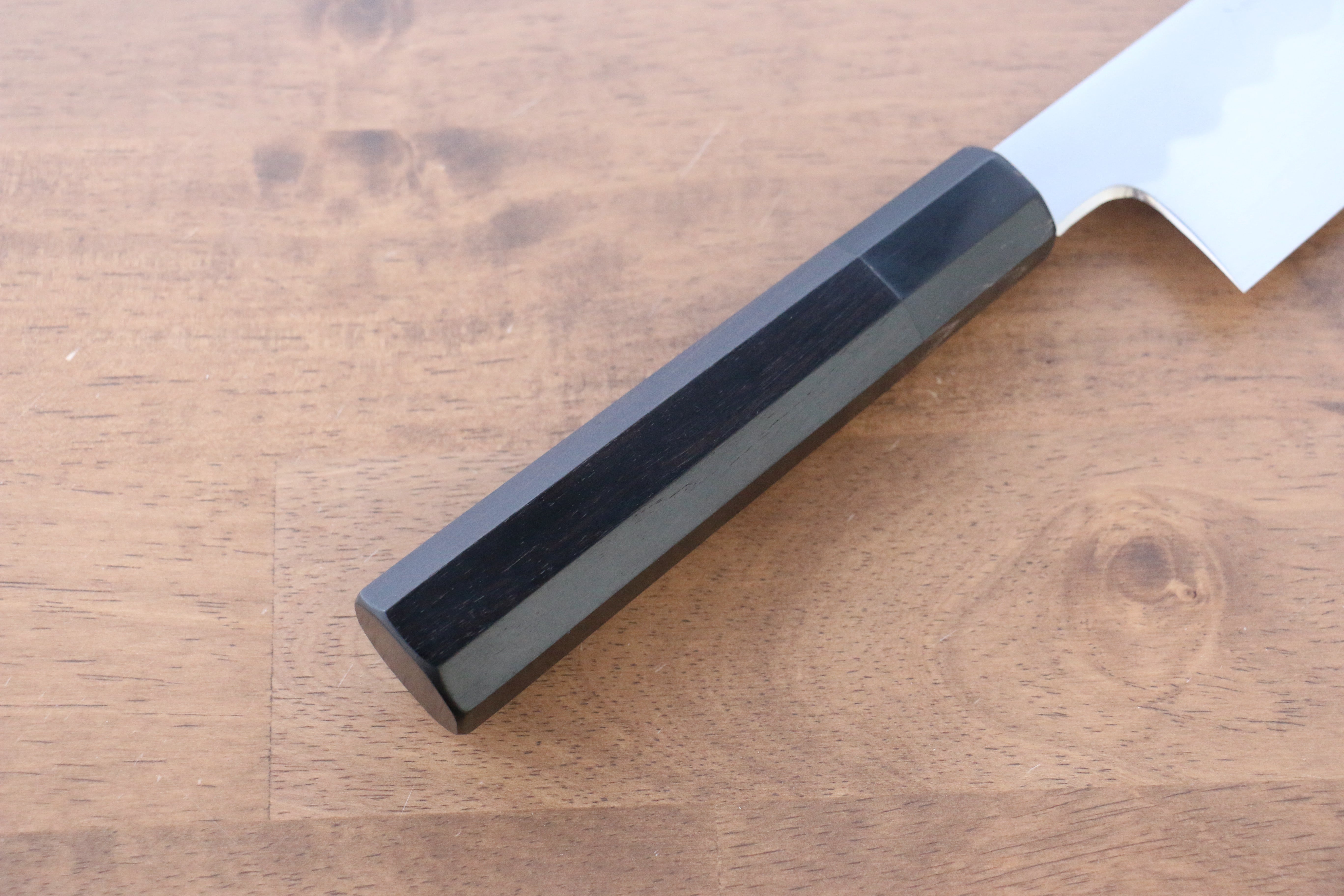 Jikko Honyaki White Steel No.3 Kiritsuke Gyuto 240mm Japanese Chef Knife - Premium Ebony Wood Handle for Sushi, Sashimi & Precision Cutting