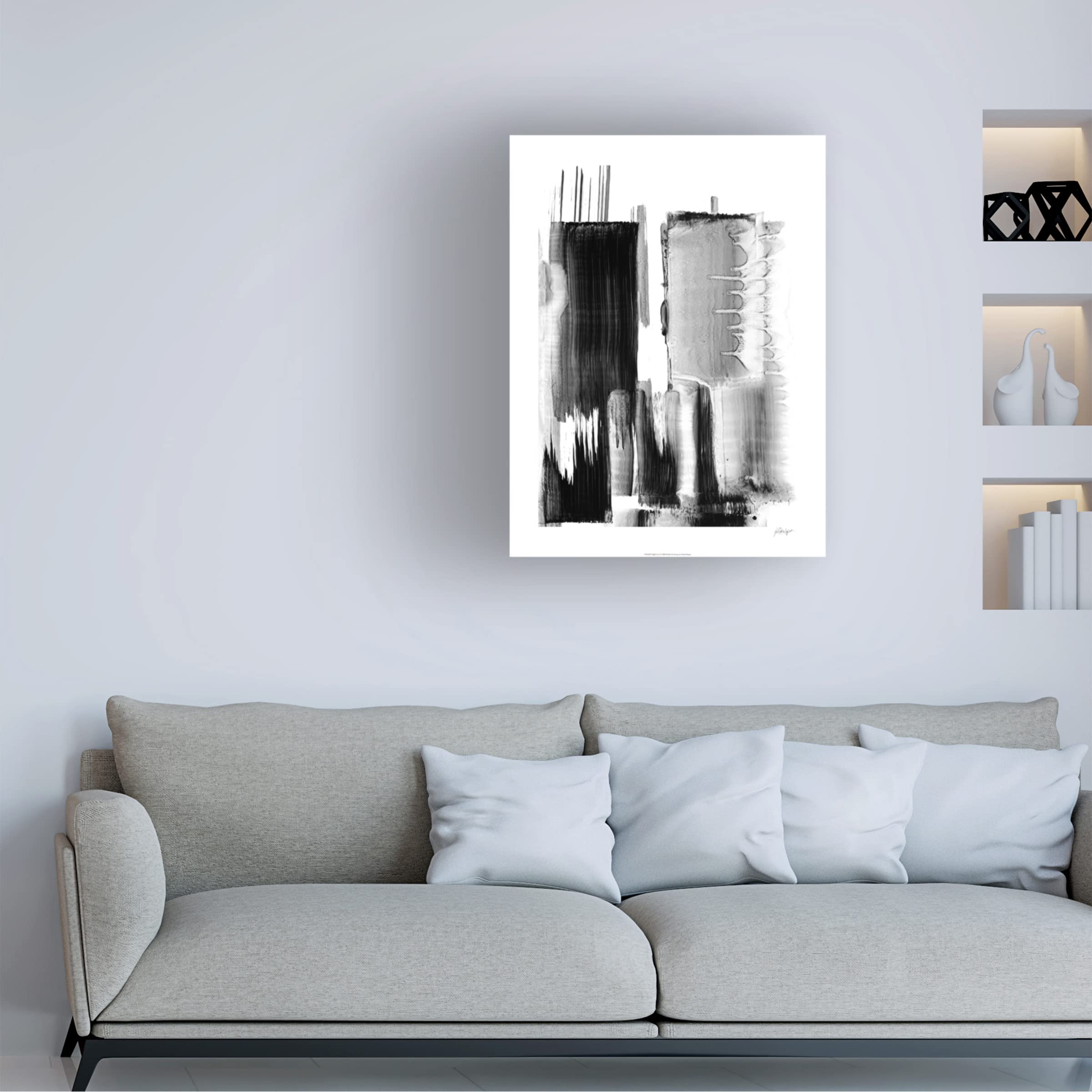 Trademark Fine Art 'Night City I' Canvas Art Print by Ethan Harper - Modern Urban Wall Decor for Living Room, Bedroom & Office