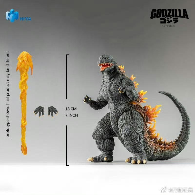 HIYA 7-inch 18cm Godzilla 2000 Heat Ray Action Figure - Exquisite Collectible Toy for Movie Fans & Display | Perfect for Home Decor, Gift Giving & Anime Collections