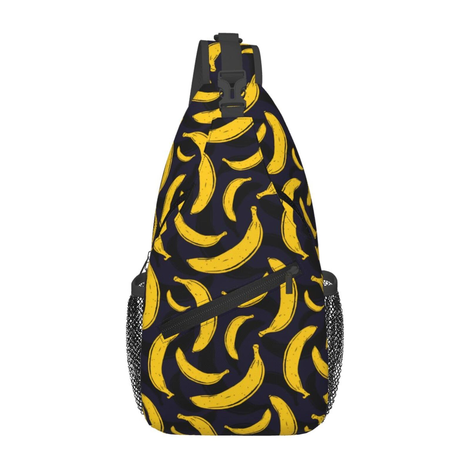 Pop Art Banana Print Sling Bag for Women & Men - Fashion Fruit Design Crossbody Shoulder Backpack - Perfect for Travel, Hiking, Sports & Casual Daily Use