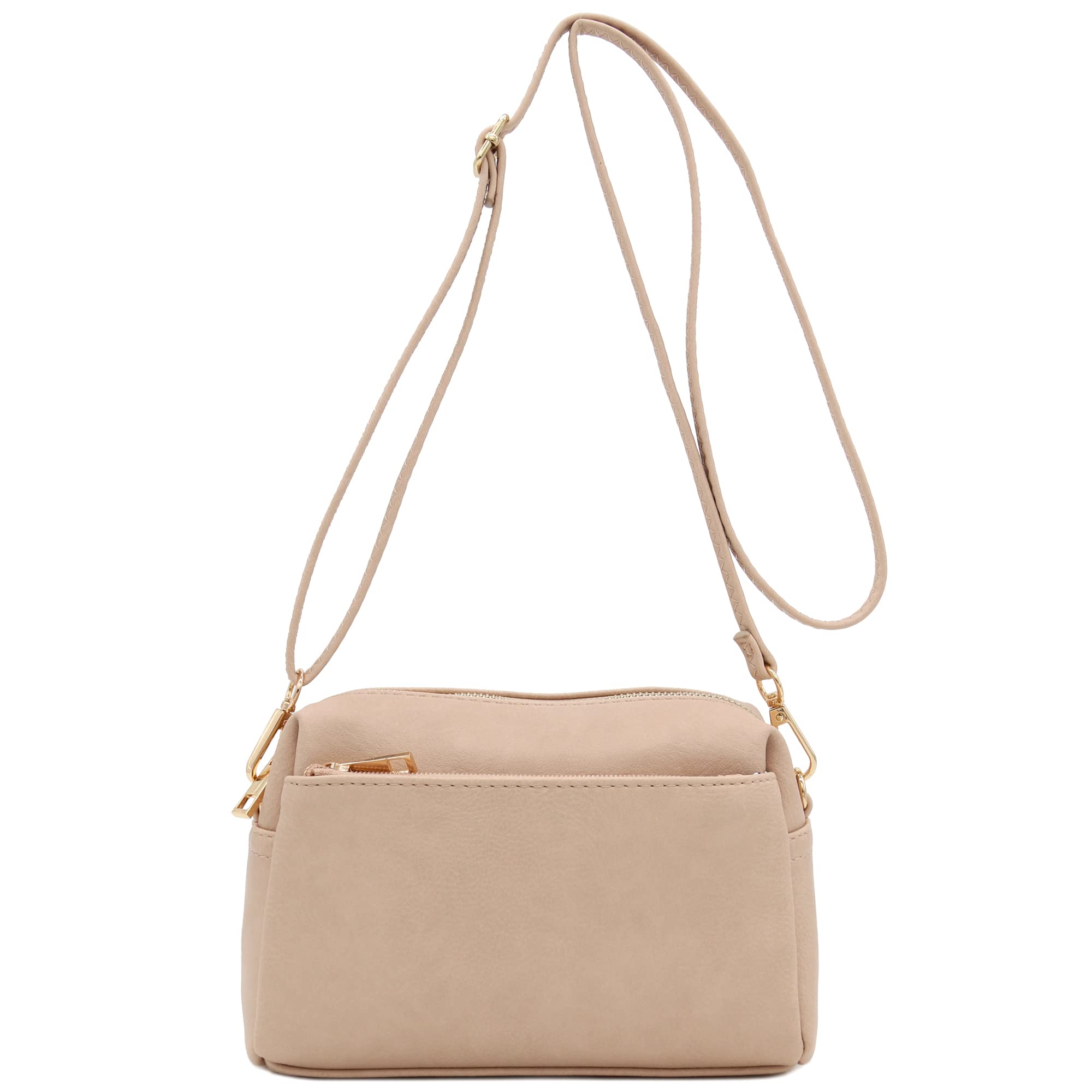 Stylish Triple Zip Small Crossbody Bag for Women - Trendy Fashion Puzzle Design - Perfect for Travel, Shopping & Everyday Use