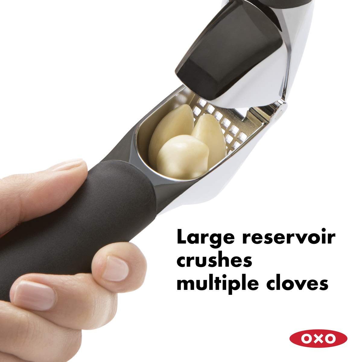 OXO Good Grips Hand-Held Mandoline Slicer & Soft-Handled Garlic Press Set - Black | Kitchen Gadgets for Slicing Vegetables & Mincing Garlic | Perfect for Meal Prep, Cooking & Salad Making