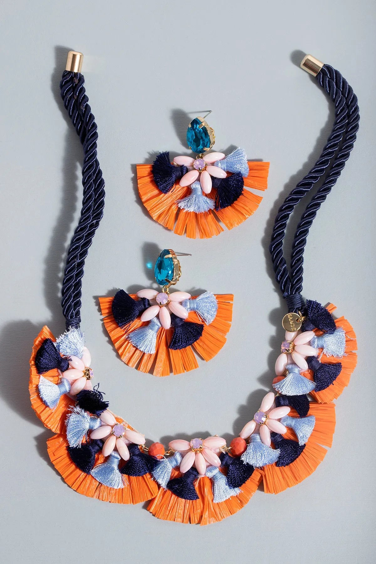 Fiesta Floral Necklace - Elegant Bohemian Beaded Statement Jewelry for Women - Perfect for Parties, Weddings & Summer Festivals