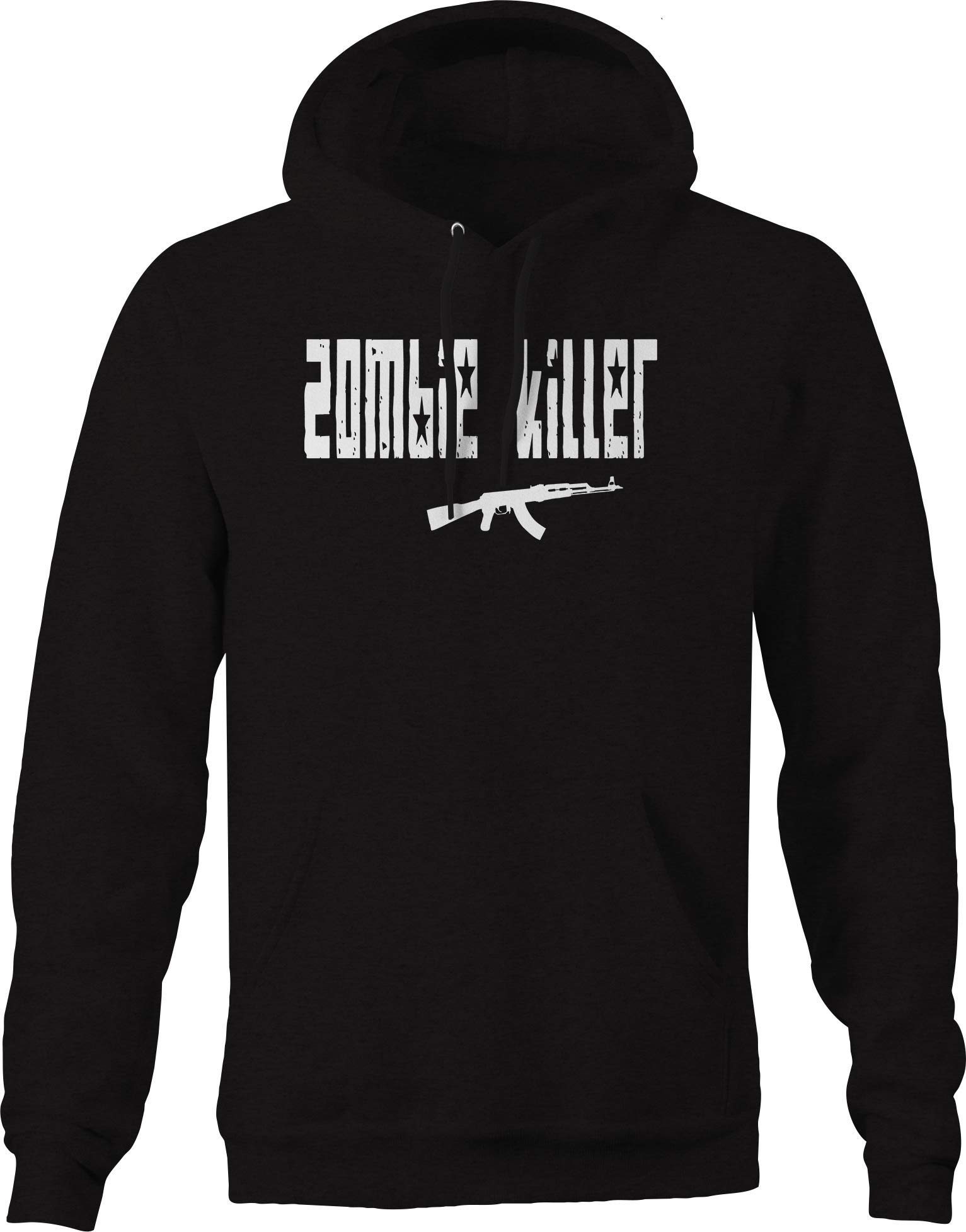 Zombie Killer Hoodies for Men - Black Horror Novelty Sweatshirt | Halloween Costume, Cosplay & Casual Wear