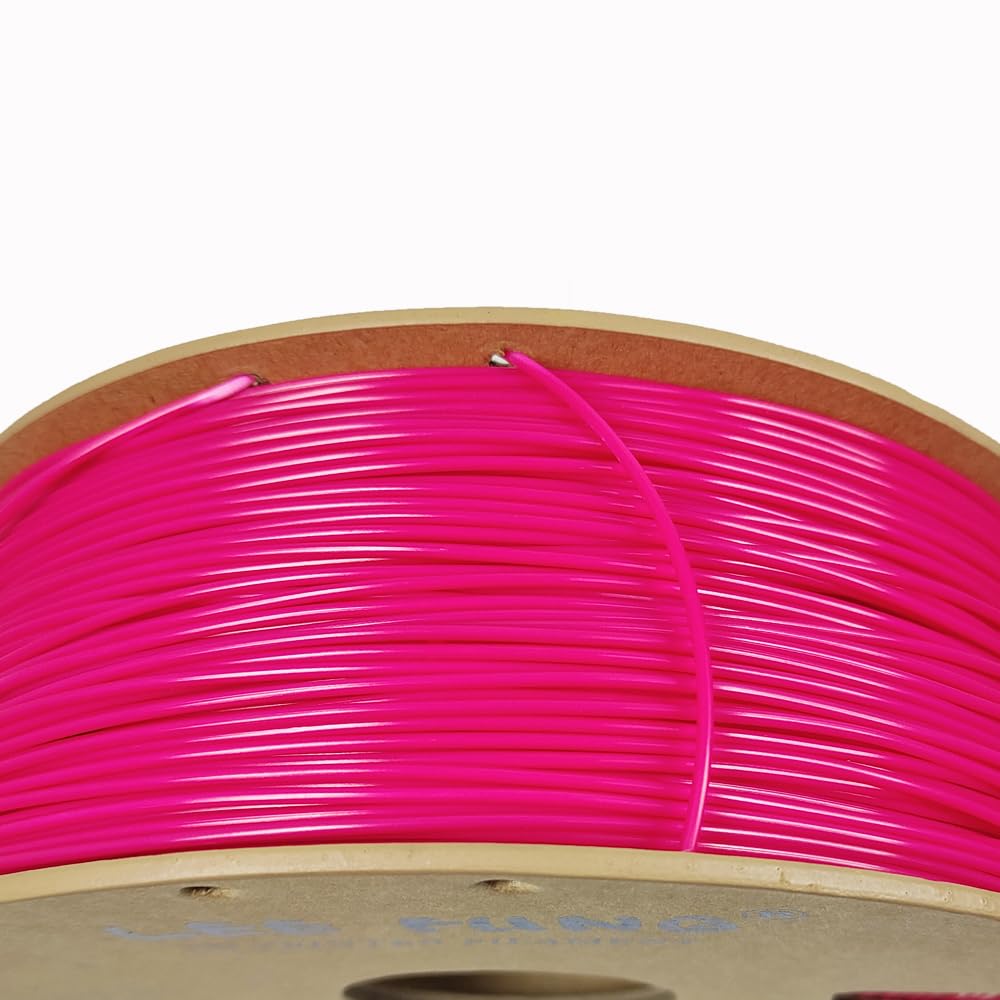 Premium ABS 3D Printer Filament 1.75mm - 1kg (2.2lbs) Spool, ±0.05mm Dimensional Accuracy, Fluorescent Rose Red - Ideal for 3D Printing, DIY Projects, Cosplay & Home Decor