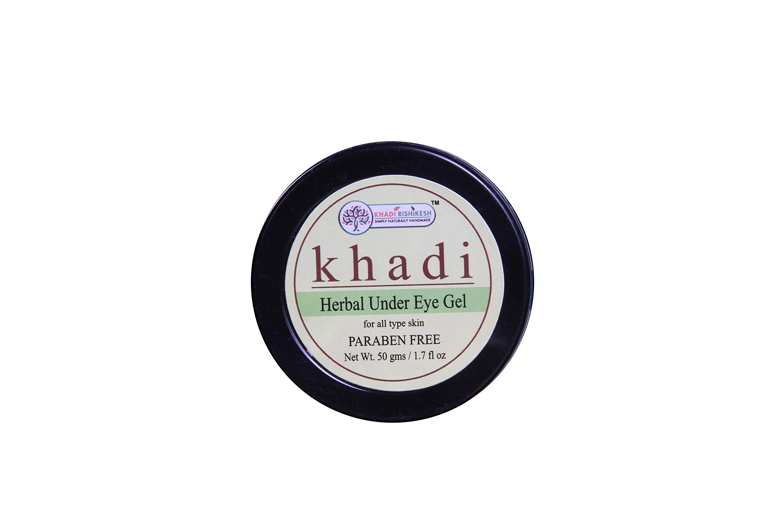 KHADI RISHKESH Herbal Under Eye Gel for Dark Circles & Puffiness - Natural Ayurvedic Eye Treatment for Brightening & Hydration - Perfect for Night Care & Morning Refreshment