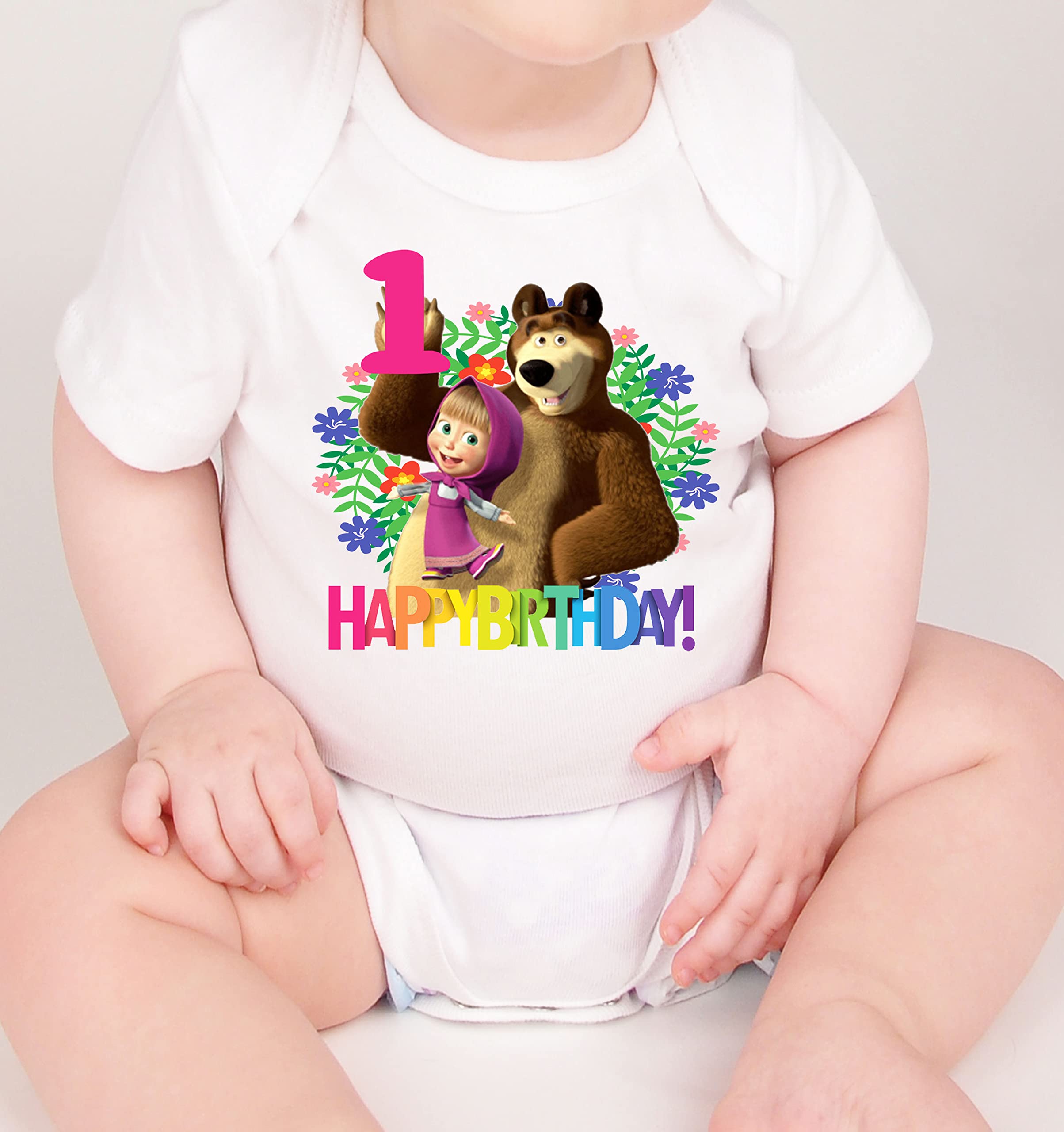 Adorable Bear First Birthday Outfit for Girls & Boys - Sweet 1st Birthday Onesie Romper (2T) | Perfect for Baby's Milestone Celebration, Birthday Photos & Special Occasions