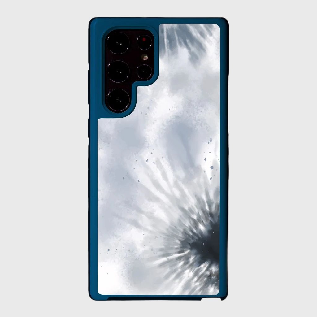 Samsung Galaxy S22 Ultra Case - Blue Tie Dye Design | Protective Phone Cover for Everyday Use & Outdoor Activities