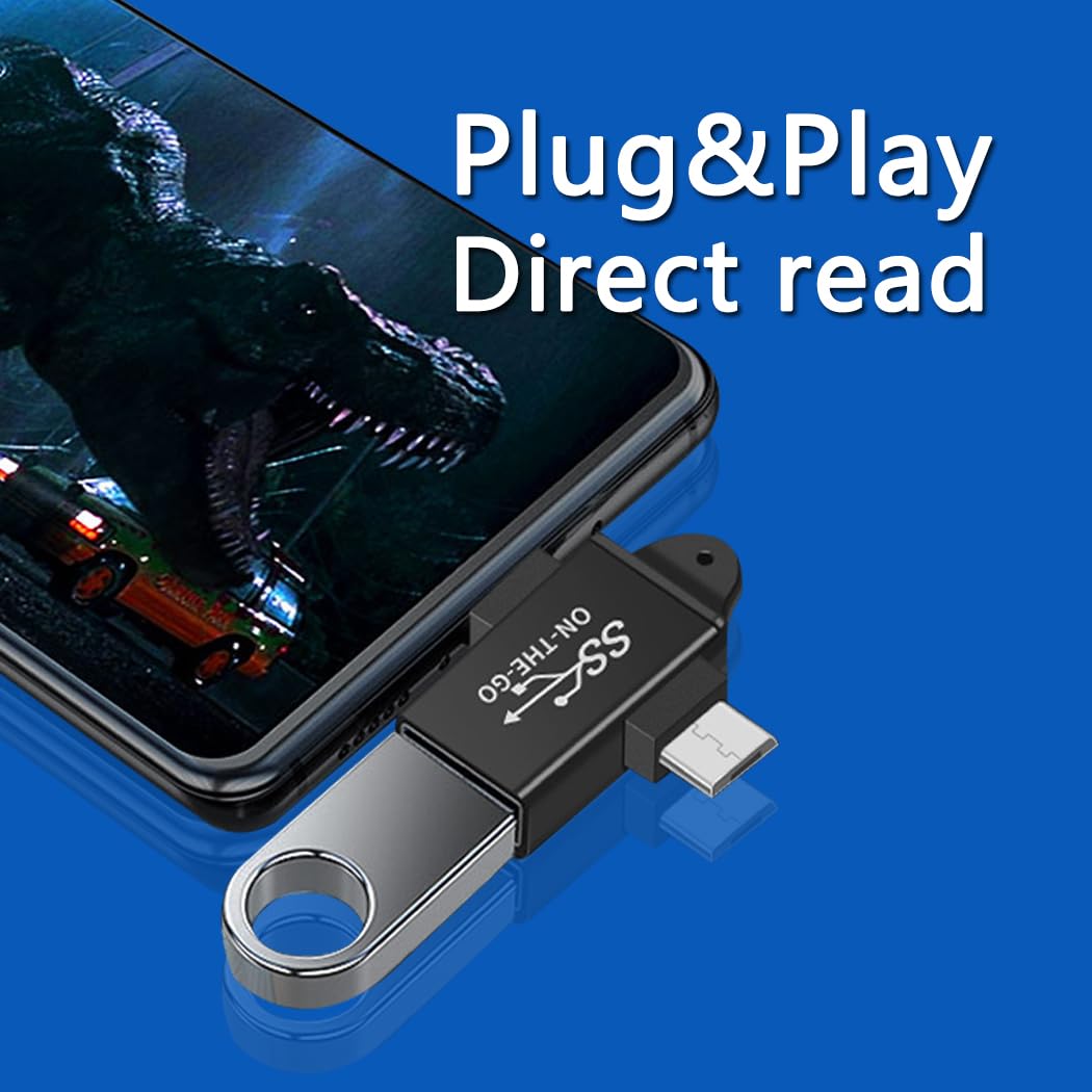 JORINDO 2-in-1 USB C & Micro USB to USB 3.0 Adapter - OTG Compatible Converter for Smartphones, Tablets, Laptops - Perfect for Data Transfer, Charging & Connecting Devices