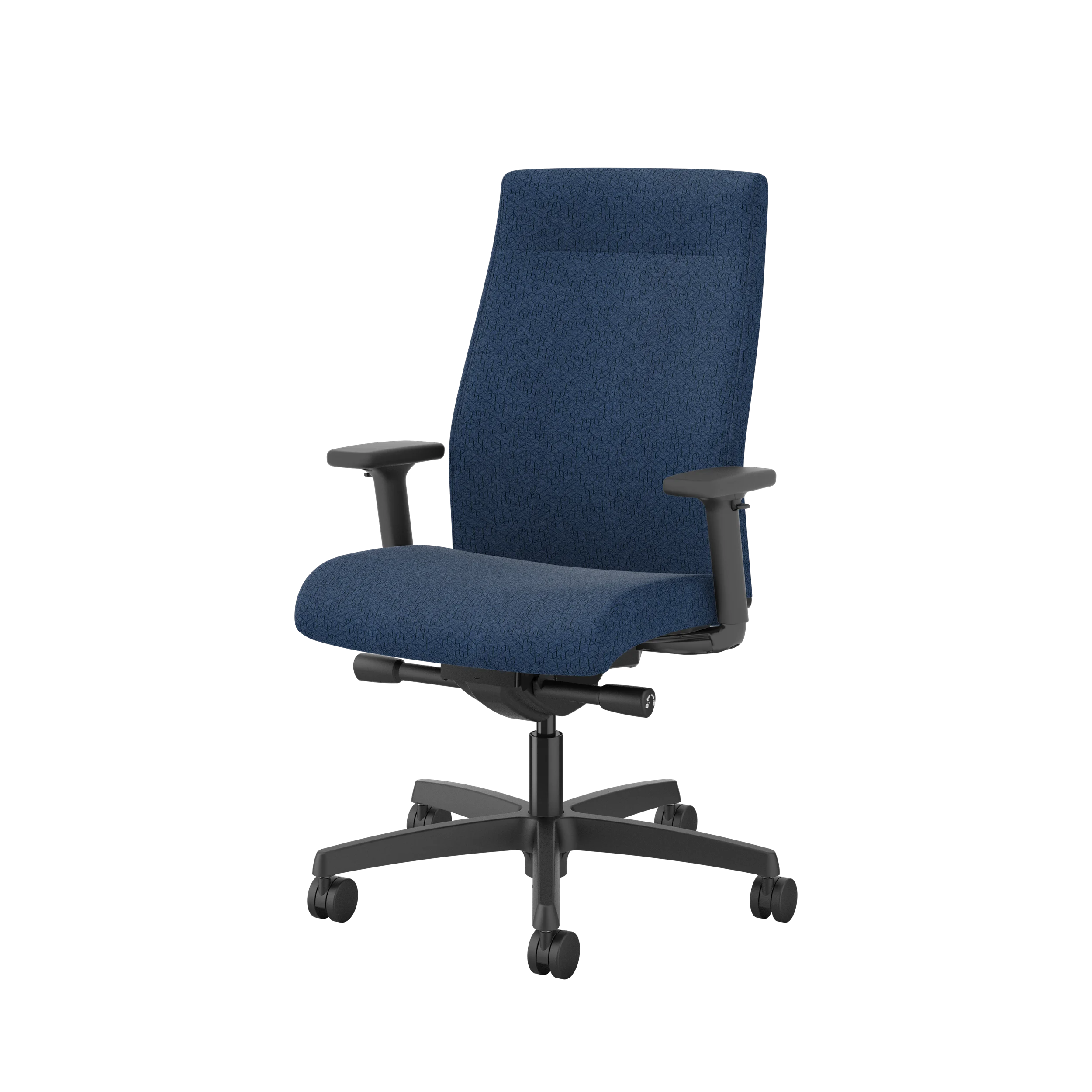 HON Ignition Upholstered Mid Back Office Chair - Ergonomic Mesh Task Chair with Adjustable Lumbar Support for Home & Office Workspace - Perfect for Long Hours of Computer Work and Video Conferencing