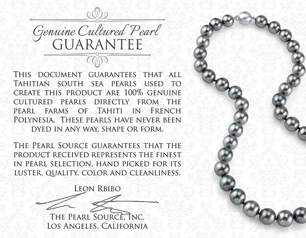 14K Gold Black Tahitian Pearl & Diamond Pendant Necklace for Women - Elegant Gift