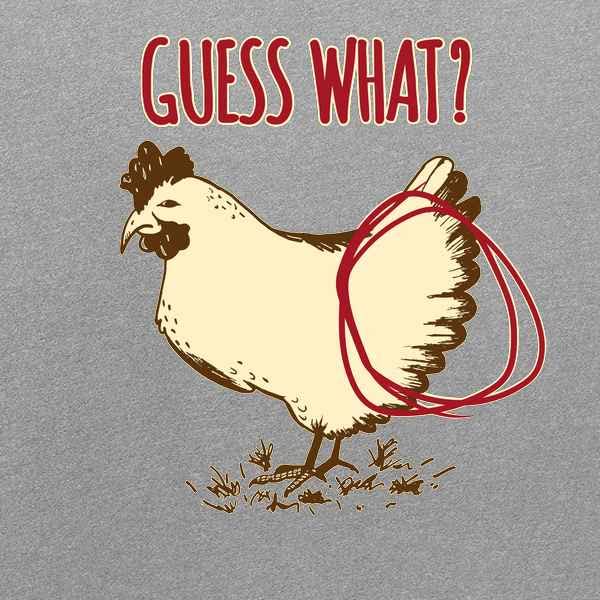 Guess What? Chicken Butt Funny Graphic T-Shirt for Men - Pop Threads Humor Tee - Perfect for Casual Wear, Gifts & Funny Outfits