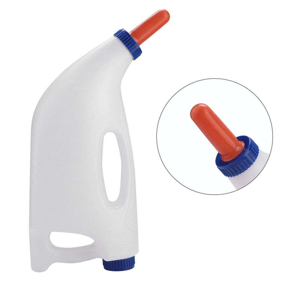 4L Calf Nursing Bottle with Handle & Regulating Valve - Durable Cow Milk Feeder for Baby Calves - Perfect for Farm Feeding, Ranch Use, and Dairy Calf Rearing