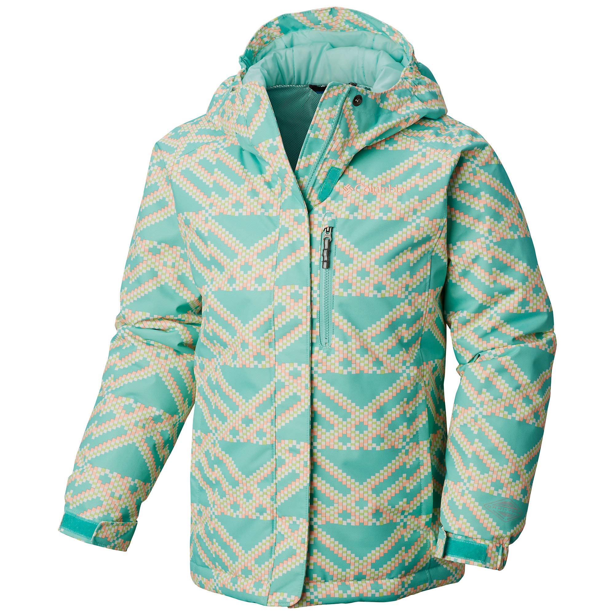 Columbia Kids Baby Girl's Magic Mile Jacket - Waterproof Windbreaker for Toddlers (2T) - Pixie Microgeo Print - Perfect for Outdoor Play, Hiking & Preschool Activities