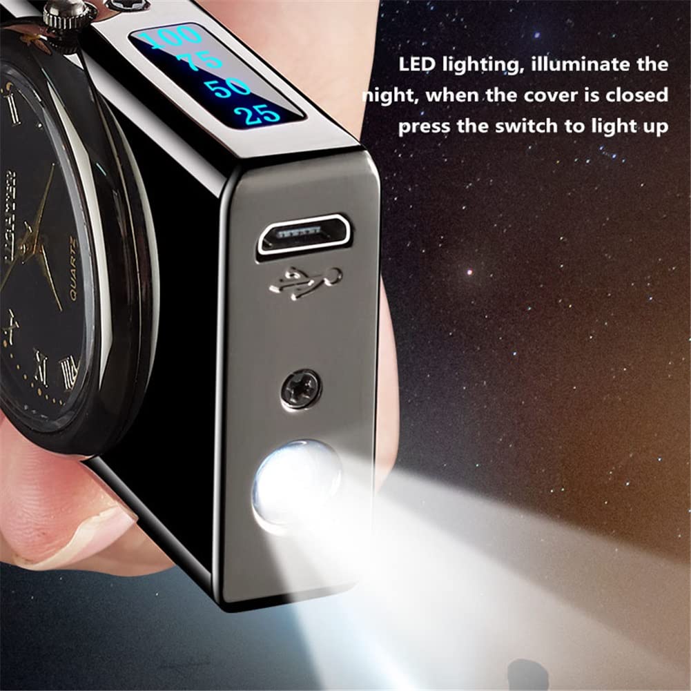 USB Rechargeable Plasma Arc Lighter with LED for Camping Gifts