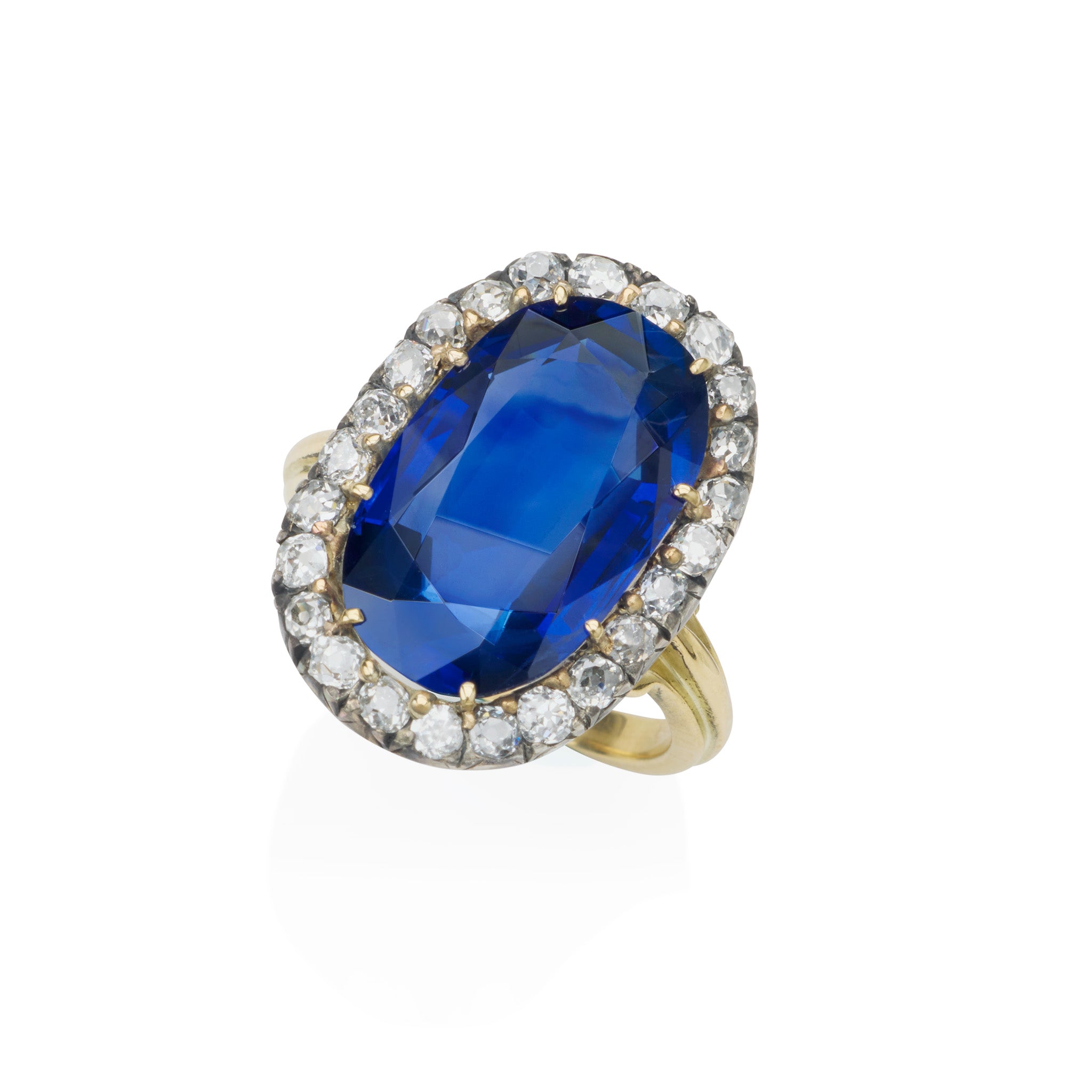 Vintage AGL Burma No Heat Sapphire & Diamond Ring – Elegant Jewelry for Weddings, Anniversaries & Special Occasions
