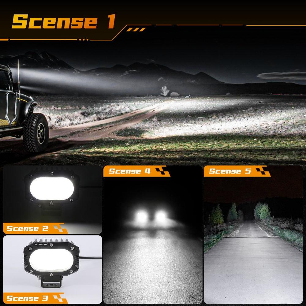 4 Inch 60W LED Pod Lights - R4 Series Spot Beam White Driving Lights for Off-Road Trucks, ATVs, UTVs & Boats - Waterproof Fog Lights for Night Driving, Hunting & Outdoor Adventures