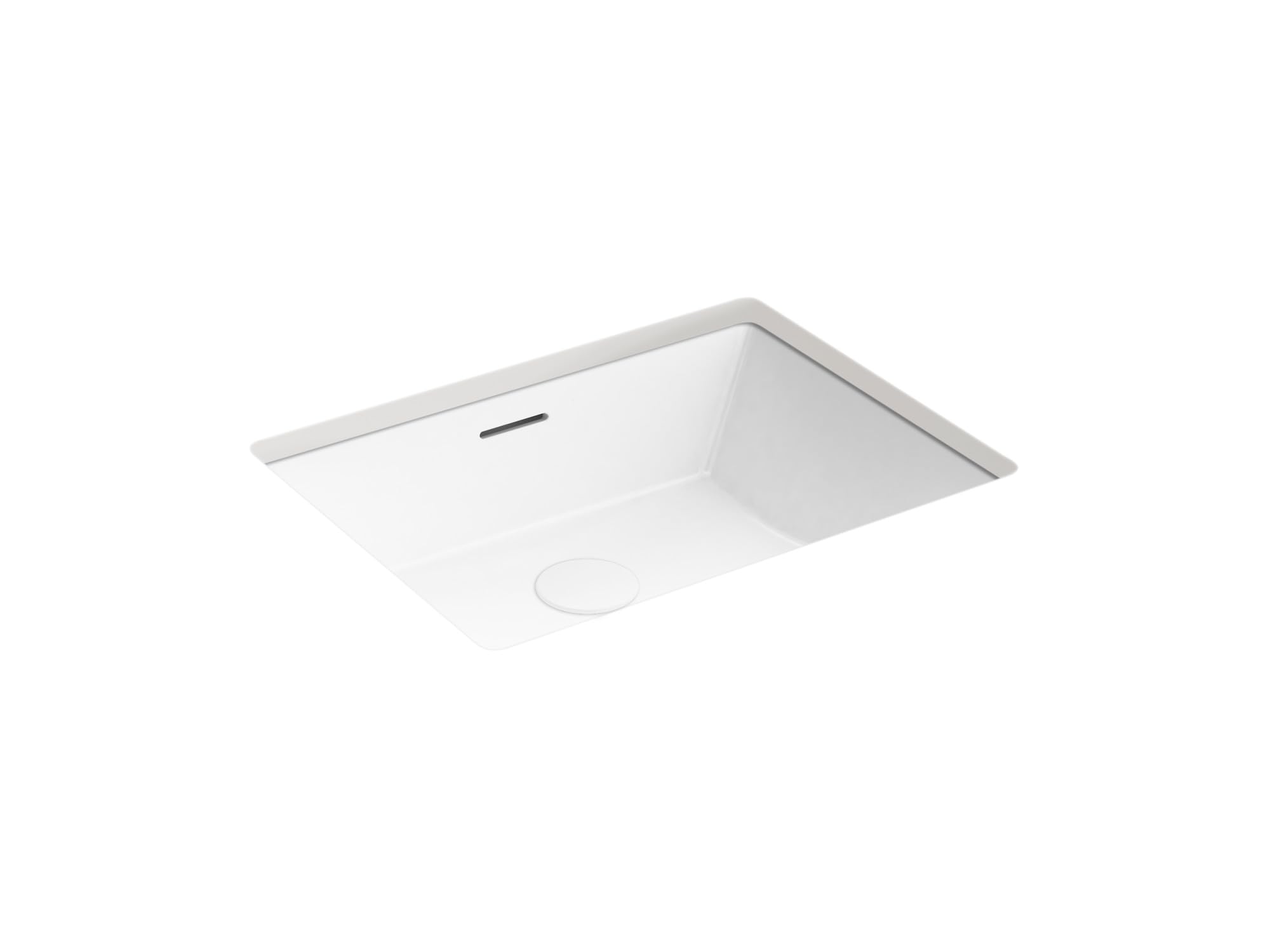 Brazn White Rectangle Undermount Bathroom Sink - Modern Ceramic Vanity Sink for Bathroom Remodeling, Powder Room & Guest Bath Installation