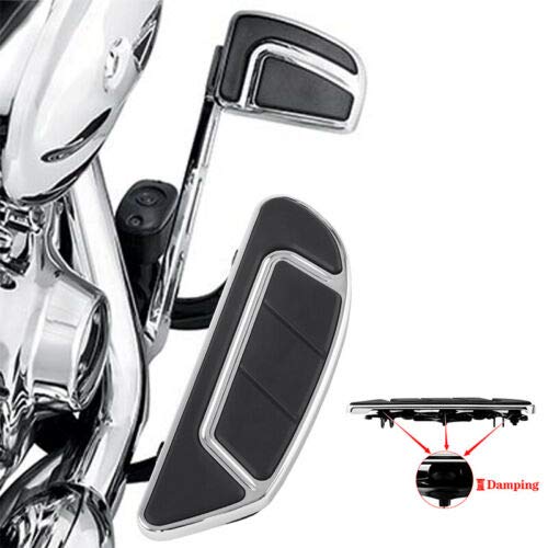 TCMT Front Rider Airflow Footboard Floorboard for Harley Touring Road King Electra Street Road Glide (1986-2025) & Trike Models (2008-2023) - Softail FL (1986-2017) & Switchback FLD (2012-2016) - Enhanced Comfort & Style for Long Rides & Cruising