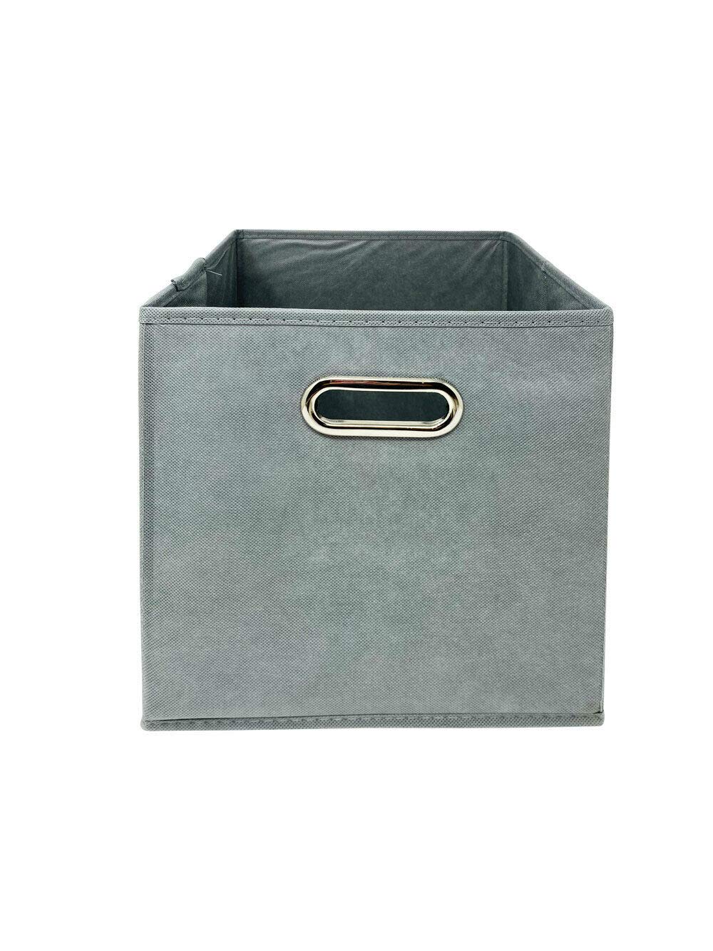 6 Pack Fabric Storage Bins with Metal Handles - 10.5