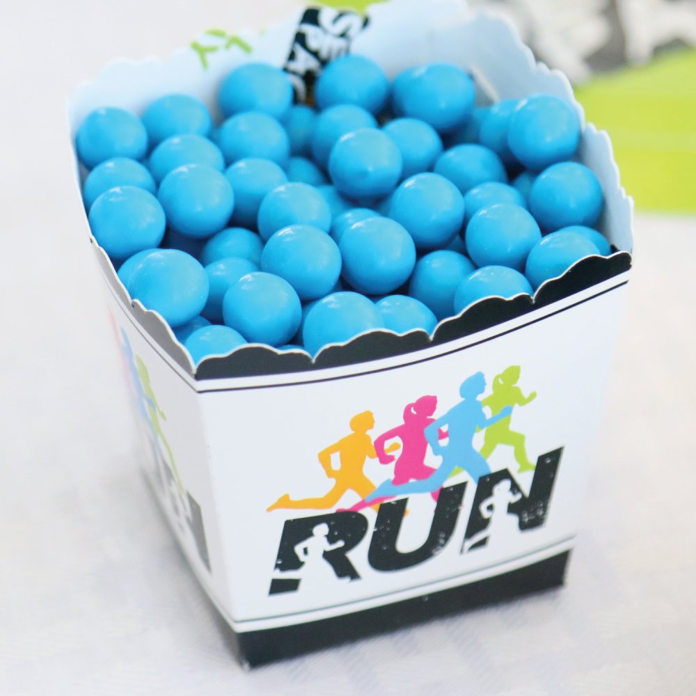 Big Dot of Happiness Set the Pace Running Party Favor Boxes - 12 Mini Track & Marathon Treat Candy Boxes for Cross Country Events, Race Celebrations & Sports Themed Parties