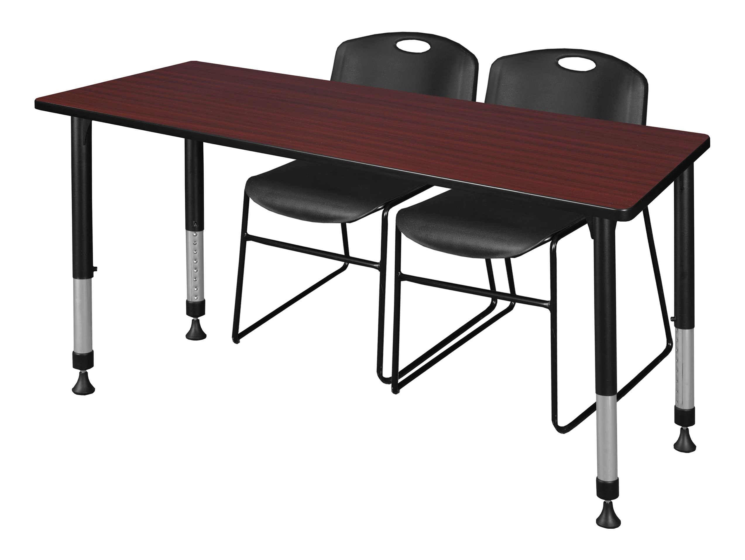 Regency Kee Adjustable Height Classroom Table Set with 2 Zeng Chairs - 66