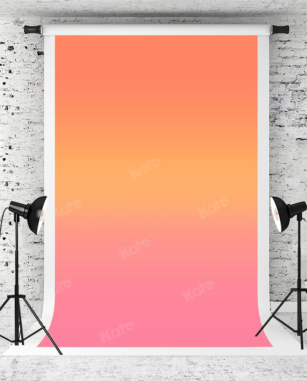 6.5x10ft Pink & Orange Photography Backdrop - Premium Photo Background for Baby Showers, Birthday Parties, Newborn Photos & Events - Vibrant Decor for Studio & Indoor Shoots