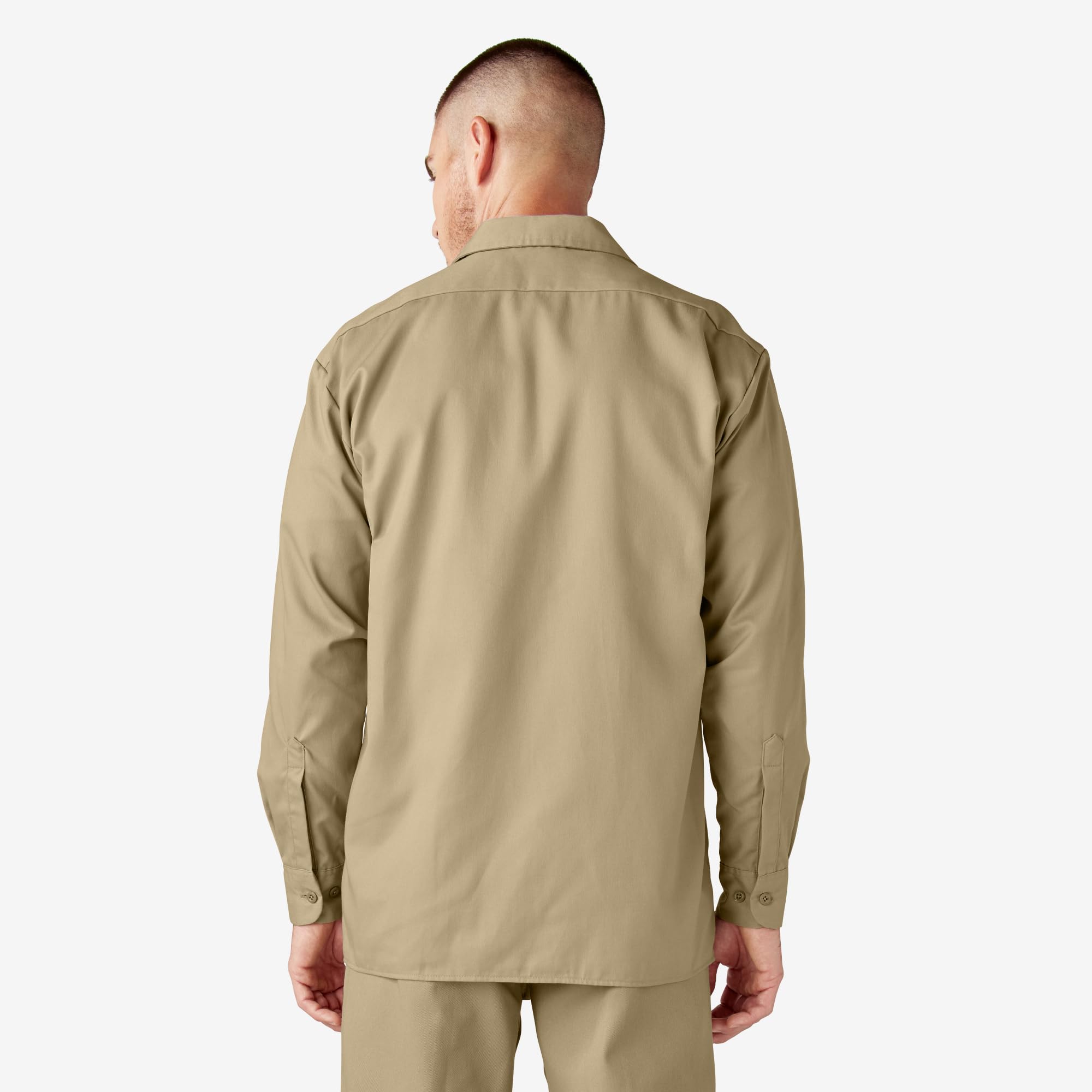 Dickies Men's Big & Tall Long Sleeve Work Shirt - Durable Cotton Button Down for Construction, Warehouse & Outdoor Jobs