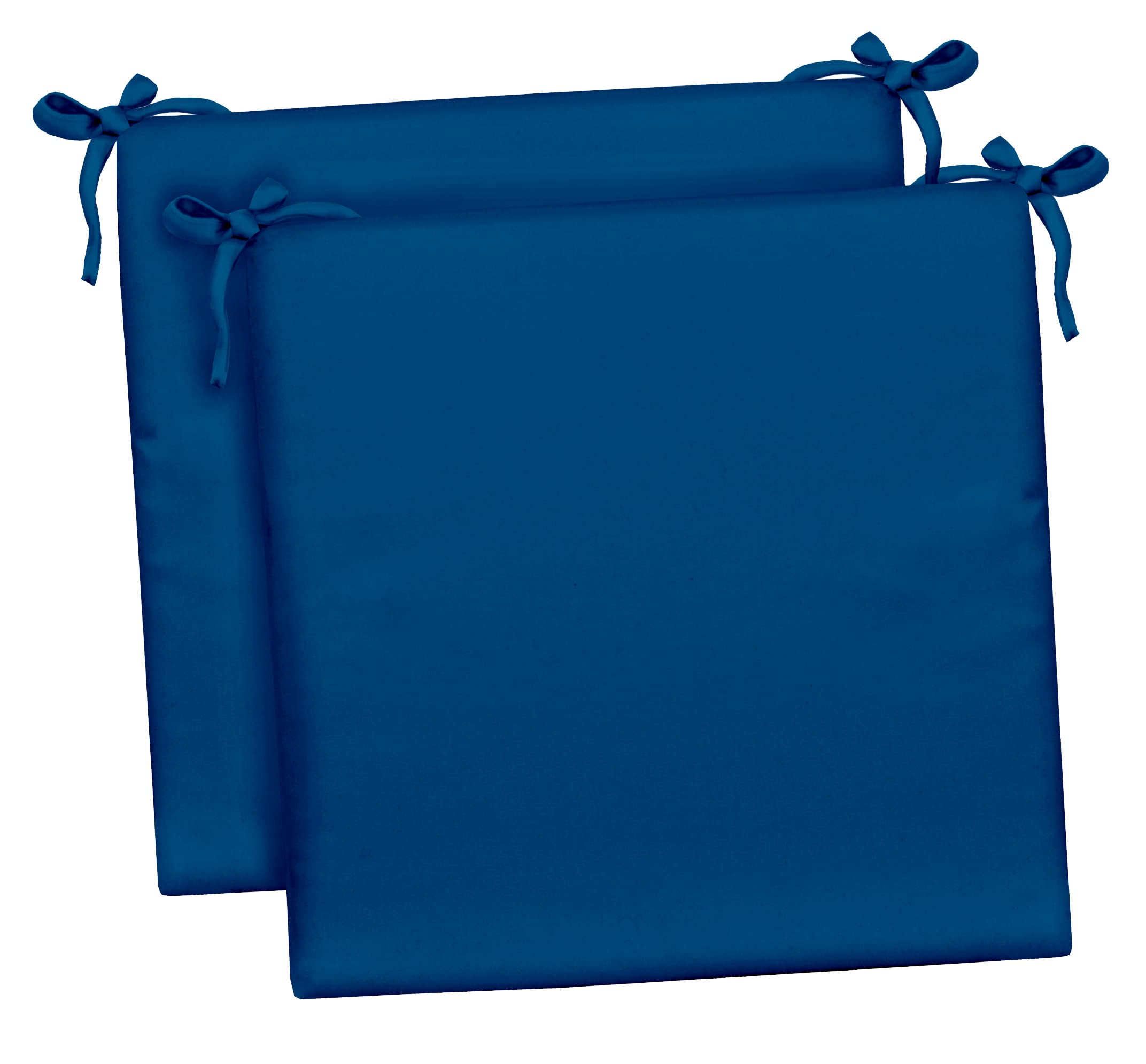 RSH Décor 2-Pack Foam Dining Chair Seat Cushions 20x20x3 Inches - Indoor/Outdoor Water-Resistant Tempotest Fabric - Classic Pacific Blue - Perfect for Patio, Deck, Dining Room & Kitchen Chairs