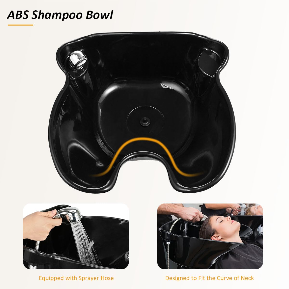Portable Shampoo Bowl with Electric Pump - Adjustable Height Salon Sink with 2 Buckets & Drain Hoses - Perfect for Home Hair Washing, Mobile Stylists & Beauty Professionals