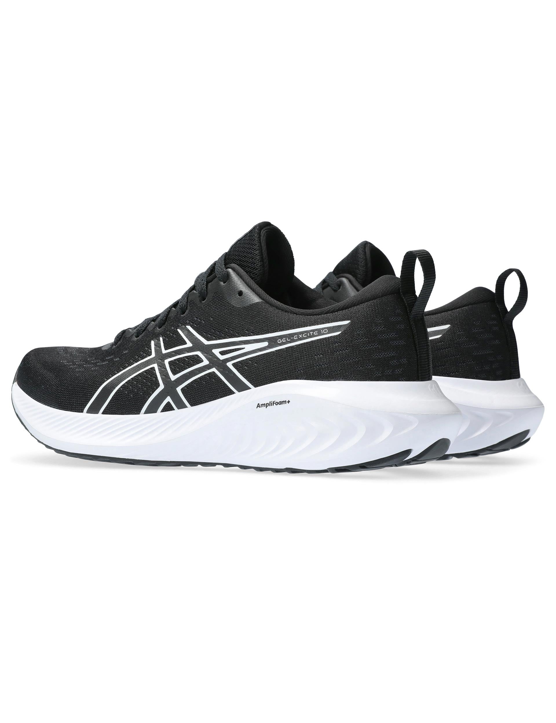 Gel Excite 10 Running Shoes - Black & White for Men & Women | Lightweight Cushioned Sneakers for Jogging, Gym Workouts & Daily Walking
