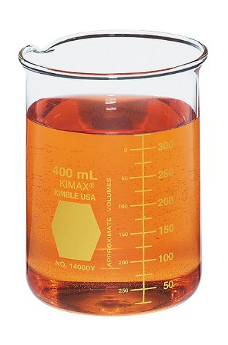 Kimax 14000R-1000 Red-Coded Griffin Beakers - 1000 mL, Pack of 6 - Ideal for Chemistry Labs, Science Experiments & Industrial Use