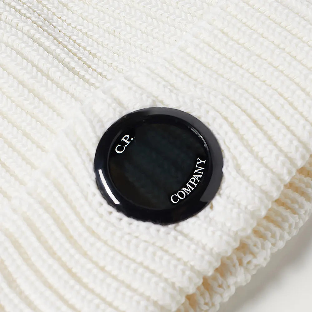 CP Company Lens Beanie Hat - Winter Warm Knitted Skull Cap with Reflective Lens for Men & Women | Perfect for Skiing, Snowboarding & Outdoor Winter Activities