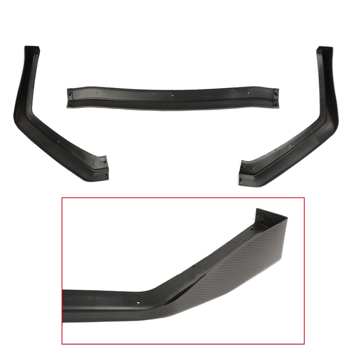 3PCS Carbon Fiber Front Bumper Lip Spoiler & Diffuser Splitter for 2015-2020 Subaru WRX STI Sedan - CS-Style Aero Kit for Enhanced Performance & Aggressive Look (Perfect for Racing, Car Shows & Street Tuning)