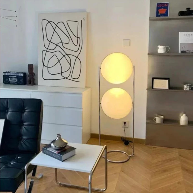Riley Ball Floor Lamp - Modern LED Standing Light for Living Room, Bedroom & Office - Adjustable Brightness & Warm White Light - Perfect for Reading, Relaxing & Decorating