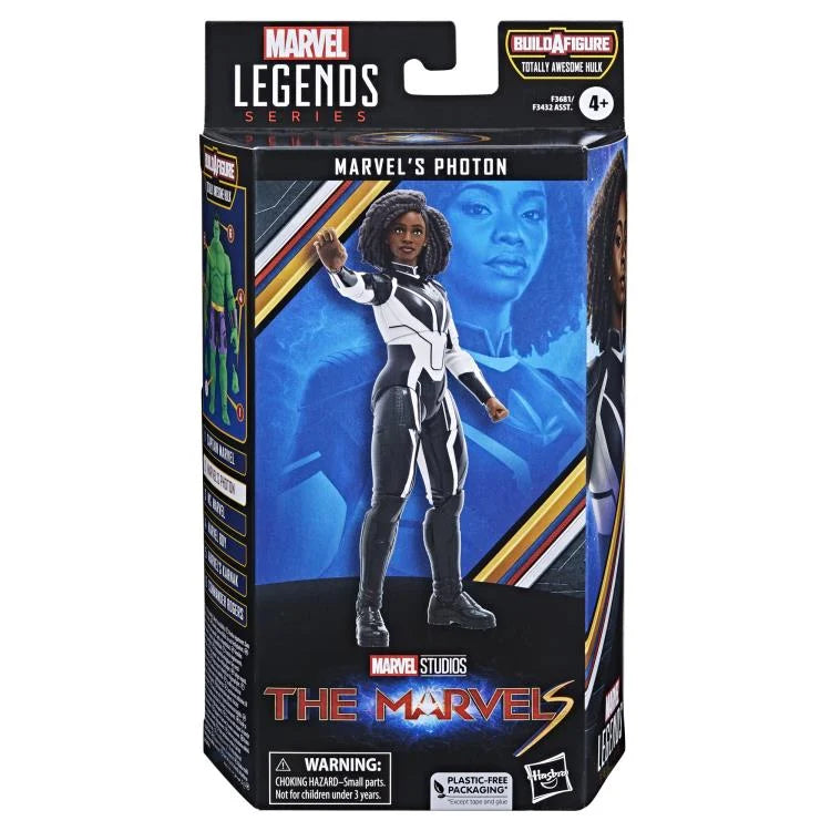 Marvel Legends Photon Action Figure - The Marvels Movie Collectible with Totally Awesome Hulk BAF Piece - Perfect for Marvel Fans, Collectors & Display