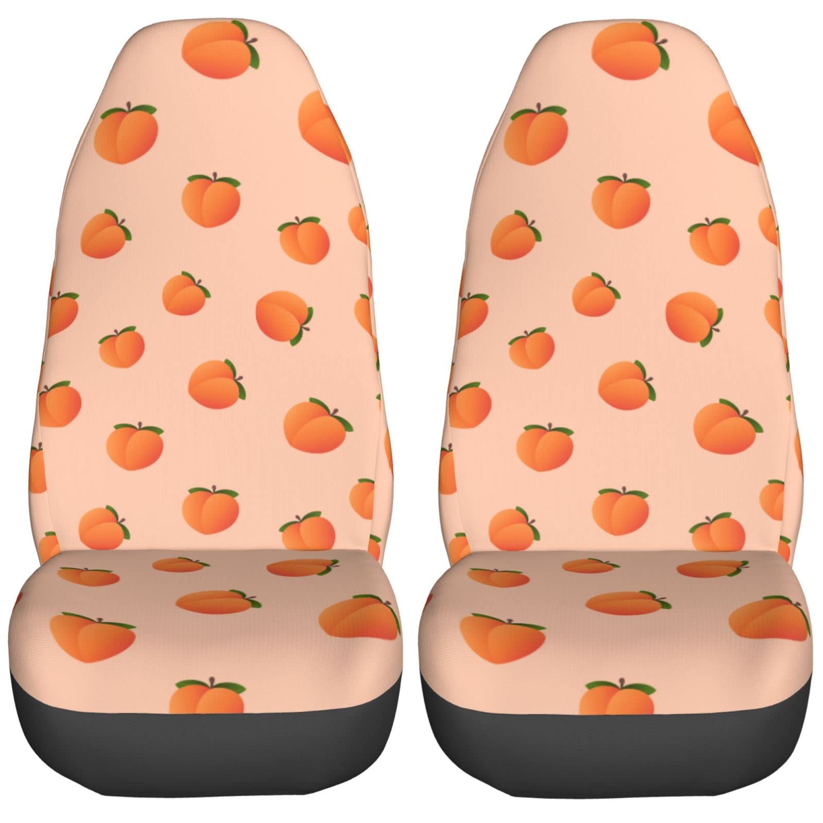 Premium Delerain 2-Piece Peach Car Seat Covers - Universal Fit for Most Cars, SUVs, Sedans & Trucks | Waterproof Auto Interior Protector for Comfort & Style