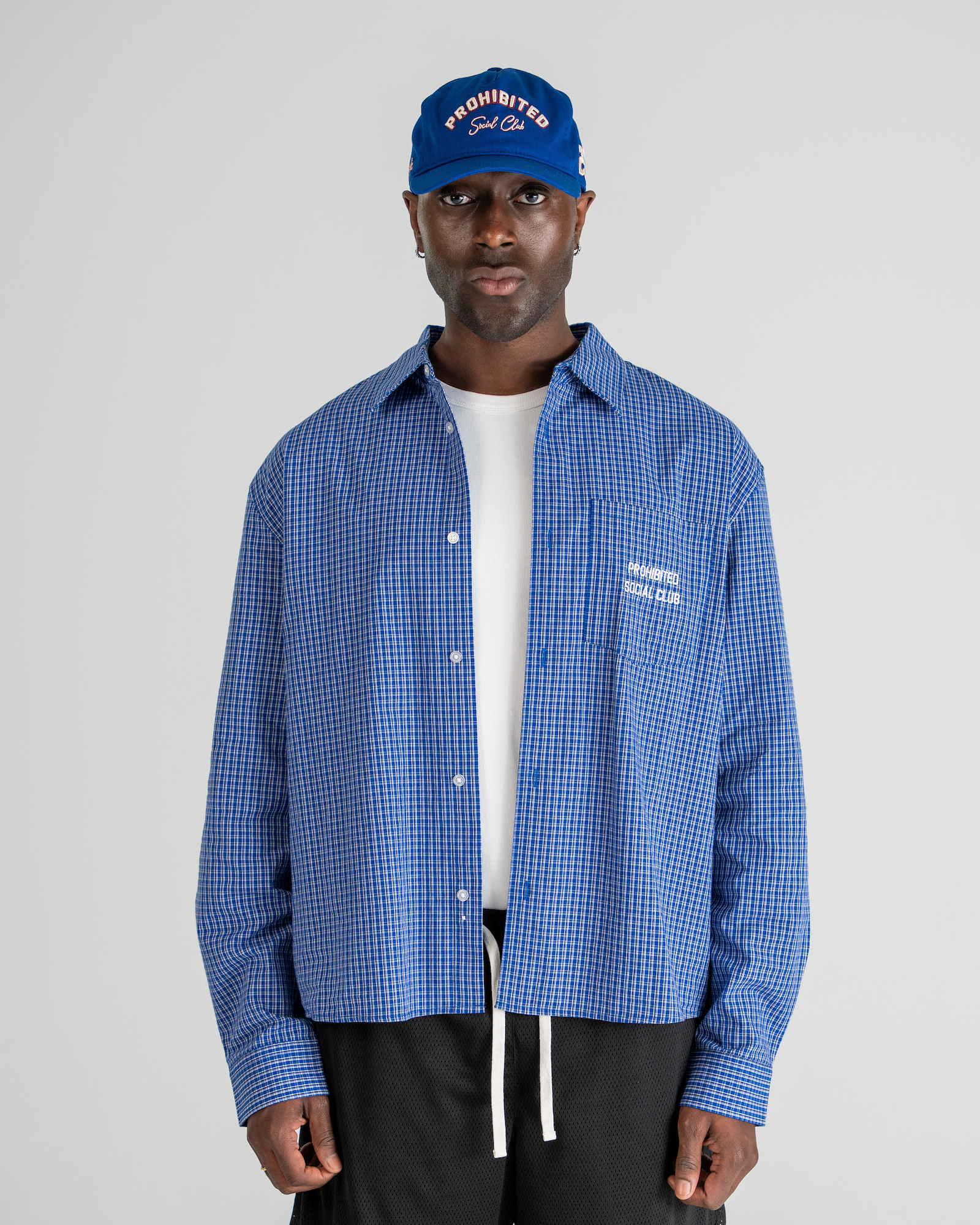 SC Checkered Shirt for Men - Classic Blue Plaid Button Down Shirt | Casual & Office Wear | Perfect for Work, Dating & Outdoor Activities