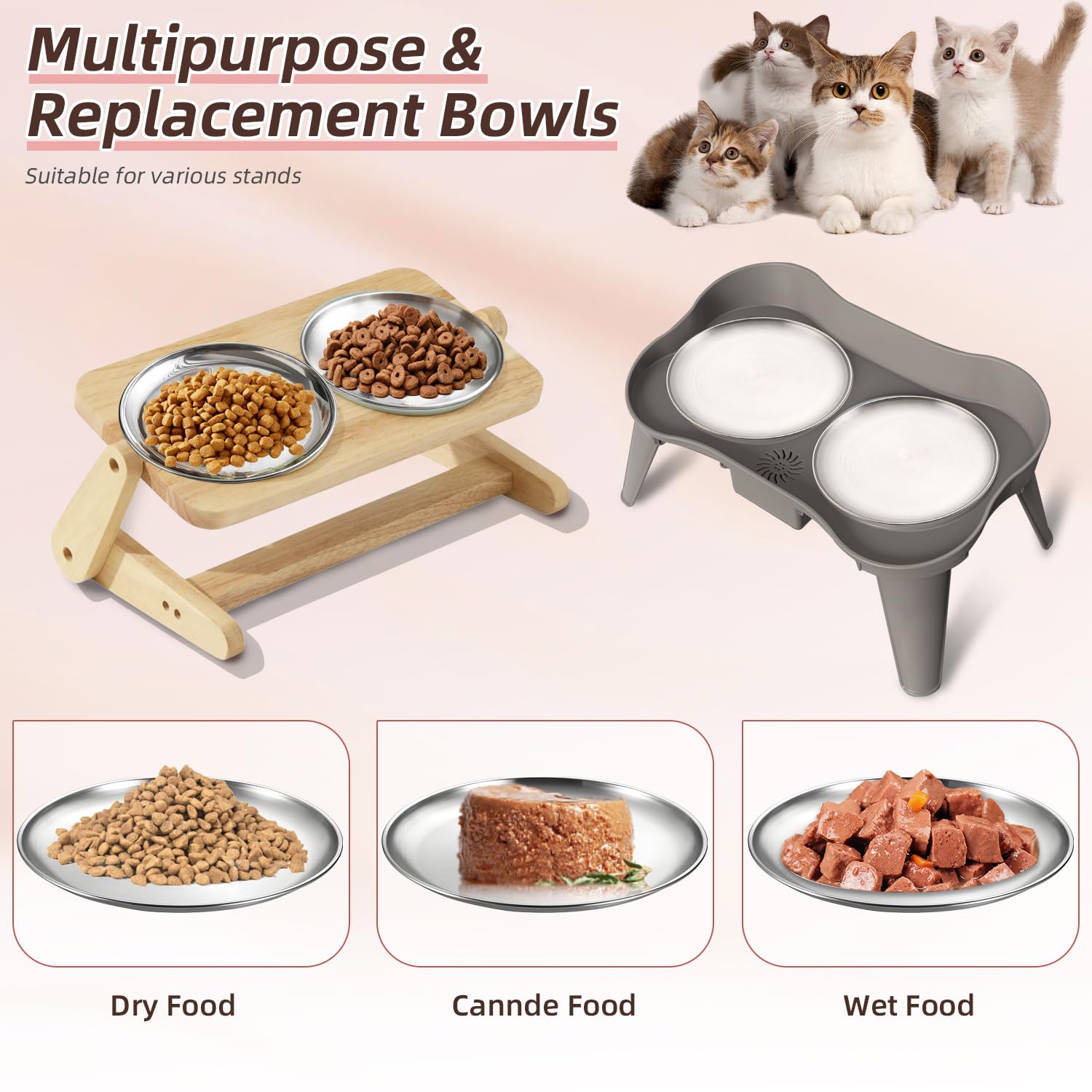 12-Piece Stainless Steel Cat Food Bowls Set - 6.7 Inch Small Shallow Wet Food Dishes for Kittens, Ferrets & Stray Cats - Durable Pet Feeding Bowls for Home, Travel & Outdoor Use