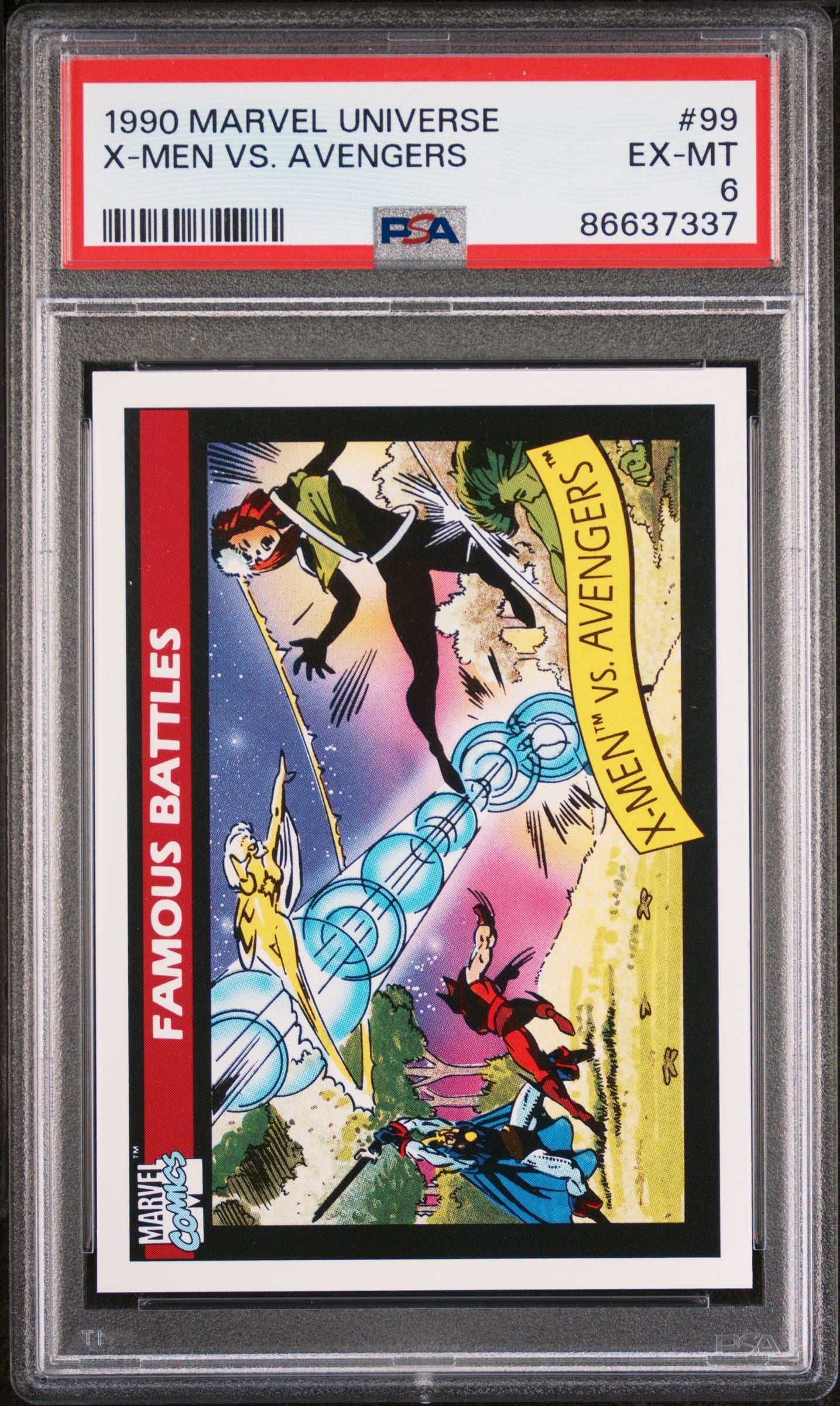1990 MARVEL UNIVERSE X-MEN VS. AVENGERS #99 PSA 6 Graded Comic - Rare Collectible for Marvel Fans & Comic Book Investors - Perfect for Display, Gifts, and Investment Portfolios