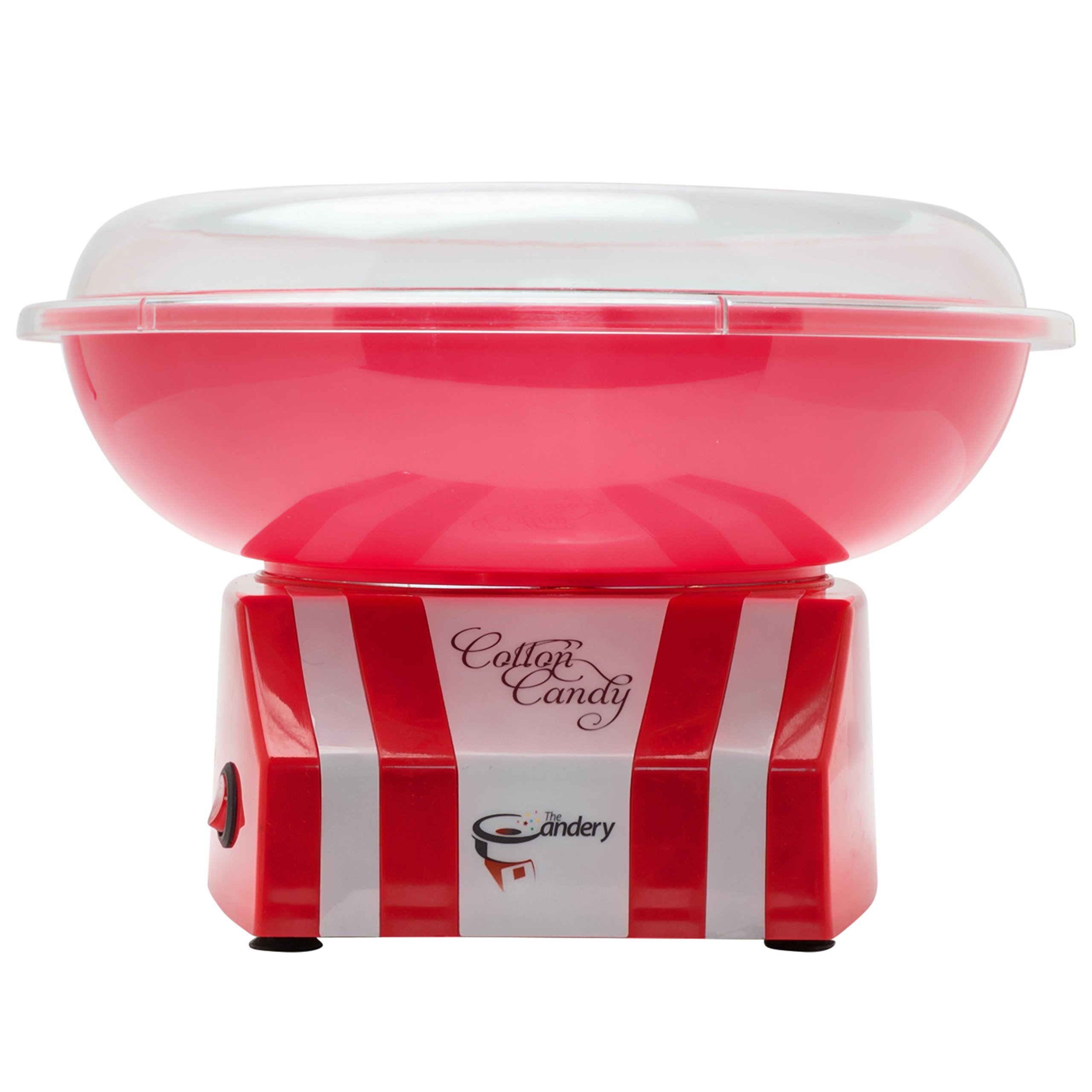The Candery Cotton Candy Machine and Floss Bundle - Sugar Free Candy Maker with 3 Floss Sugar Flavors (12oz Jars) & 50 Paper Cones - Perfect for Birthday Parties, Carnival Events, and Home Entertainment - Bright Colorful Style Includes Scooper