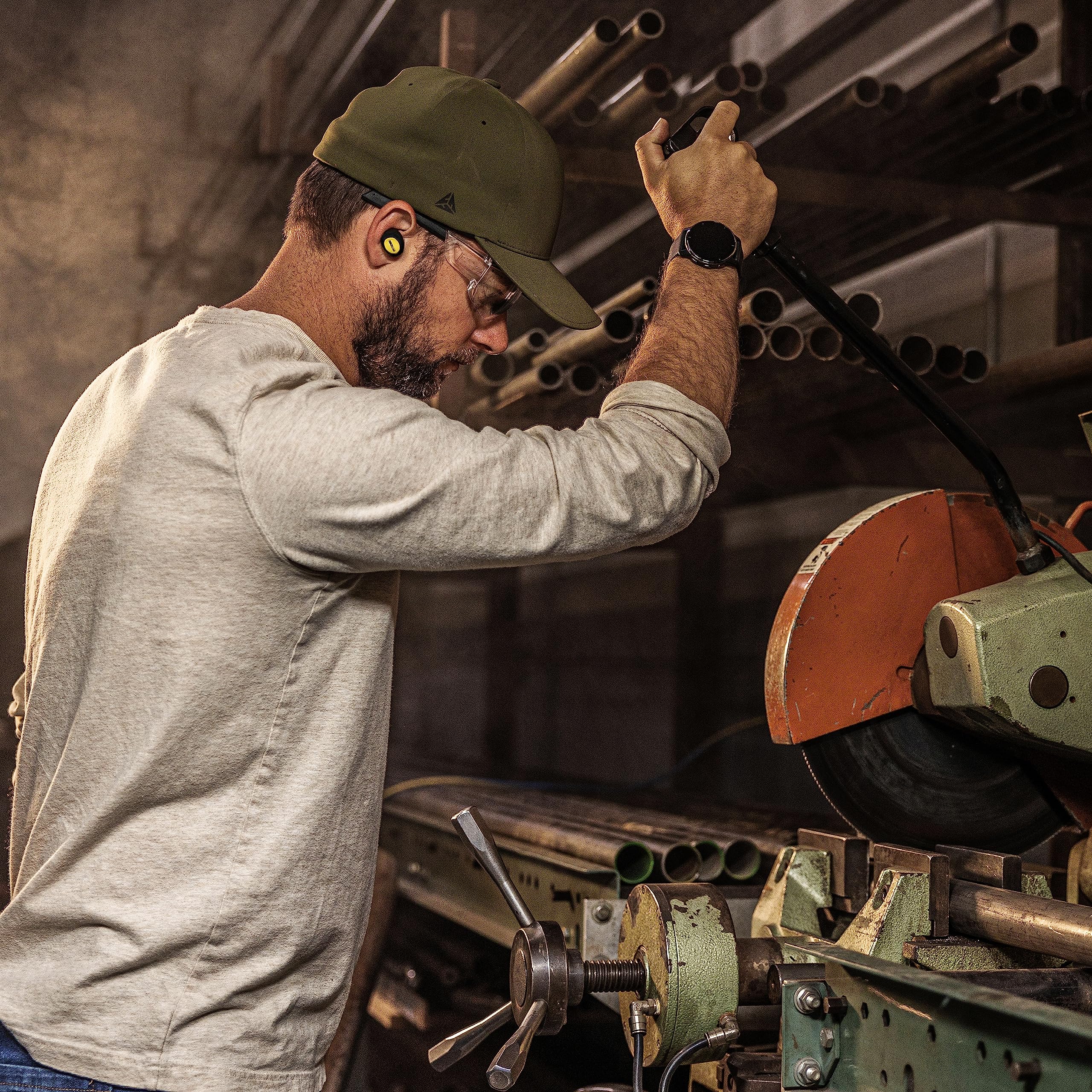 ISOtunes Free 2.0 True Wireless Bluetooth Hearing Protection Earbuds - 25dB NRR Noise Cancelling, OSHA Compliant, 79dB Audio Output for Workplace Safety | Perfect for Construction, Manufacturing & Loud Environments