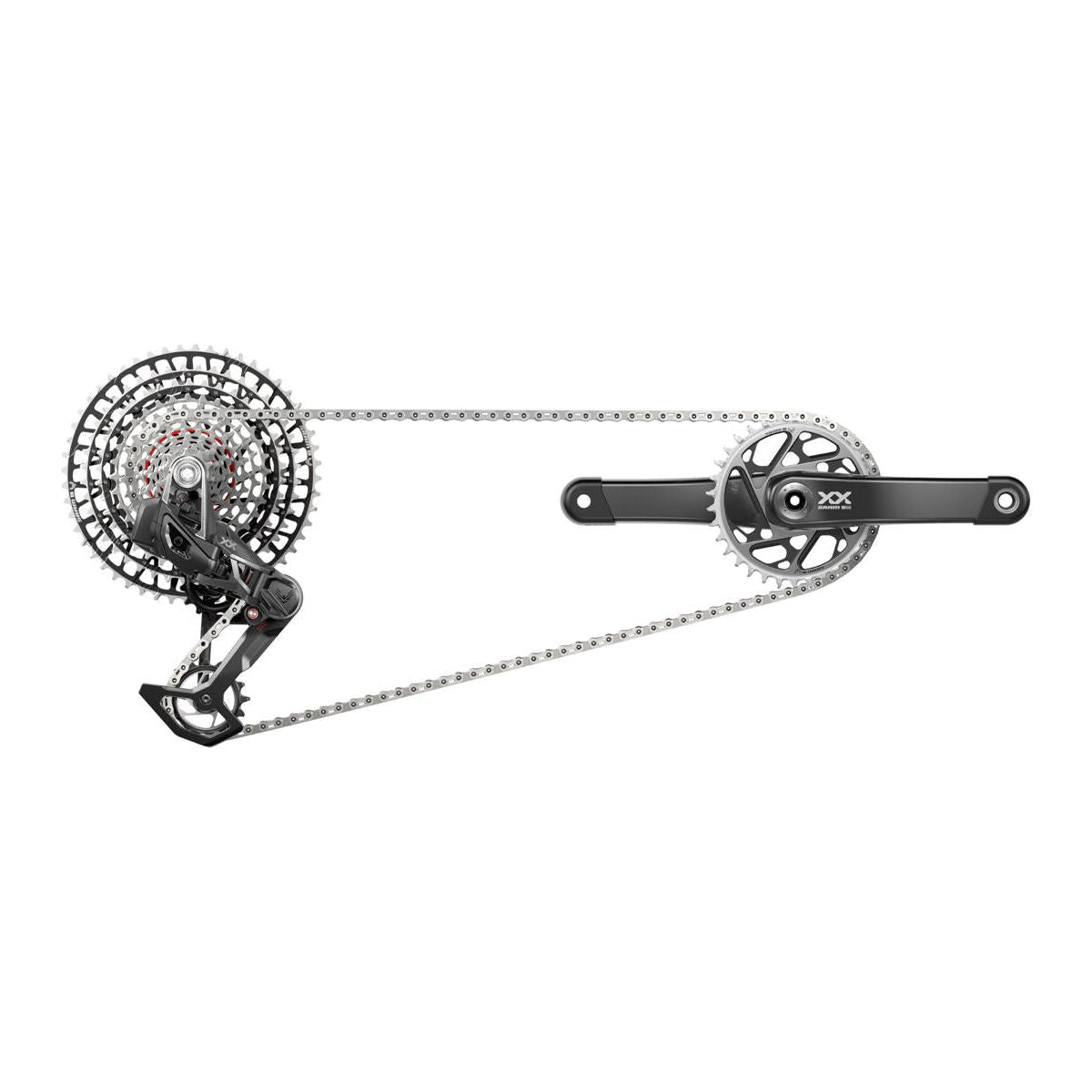 SRAM XX SL T-Type Eagle Transmission Groupset - 175mm Crank, 34t Chainring, AXS POD Controller, 10-52t Cassette, Rear Derailleur & Chain | High-Performance Mountain Bike Drivetrain for Trail & Enduro Riding
