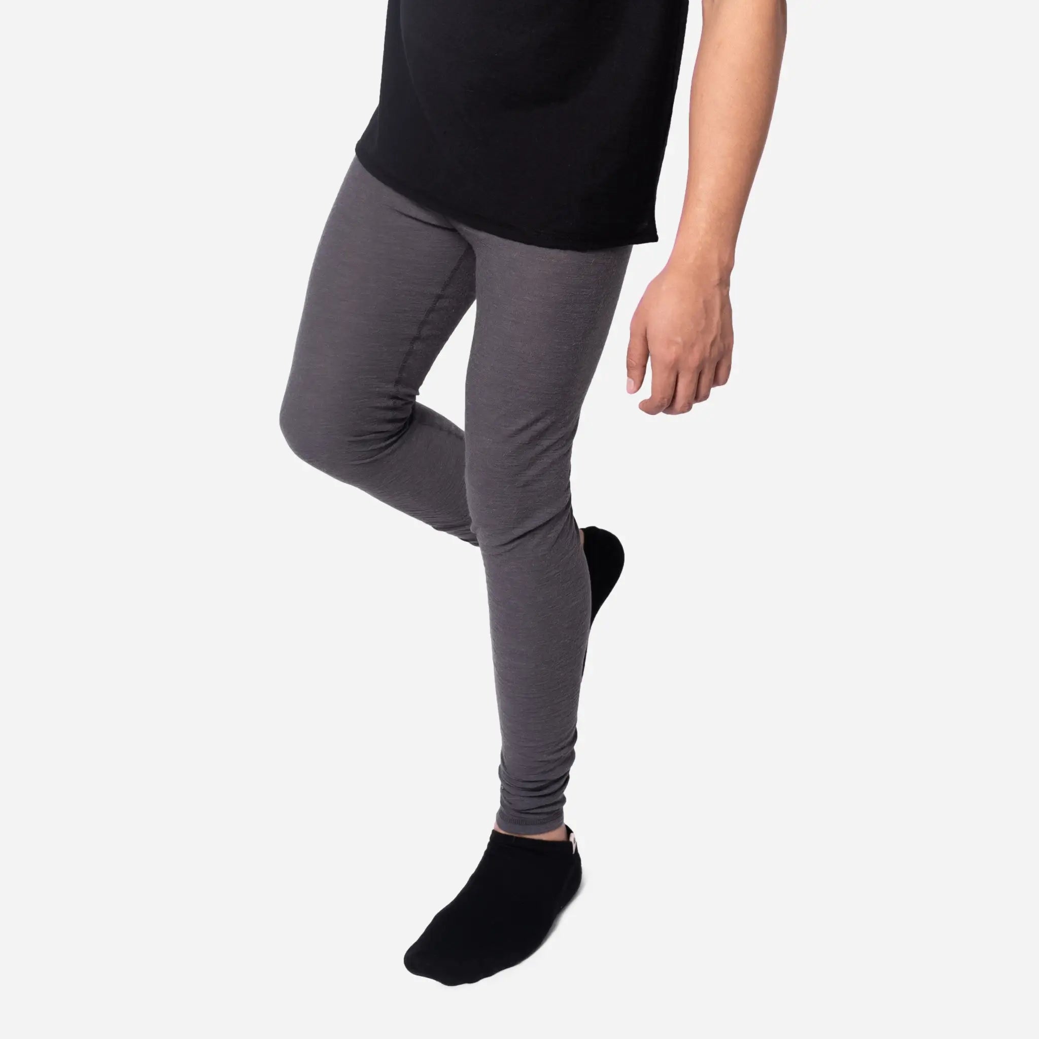 Ultralight Men's Alpaca Wool Leggings - 160 GSM Warm Thermal Base Layer for Hiking, Skiing & Winter Outdoor Activities