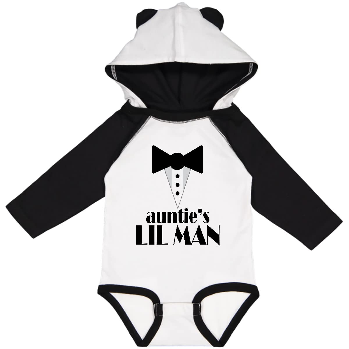 Inktastic Auntie's Lil Man Long Sleeve Baby Bodysuit - Soft & Comfortable Outfit for Newborns & Infants - Perfect for Family Photos, Holidays & Special Occasions