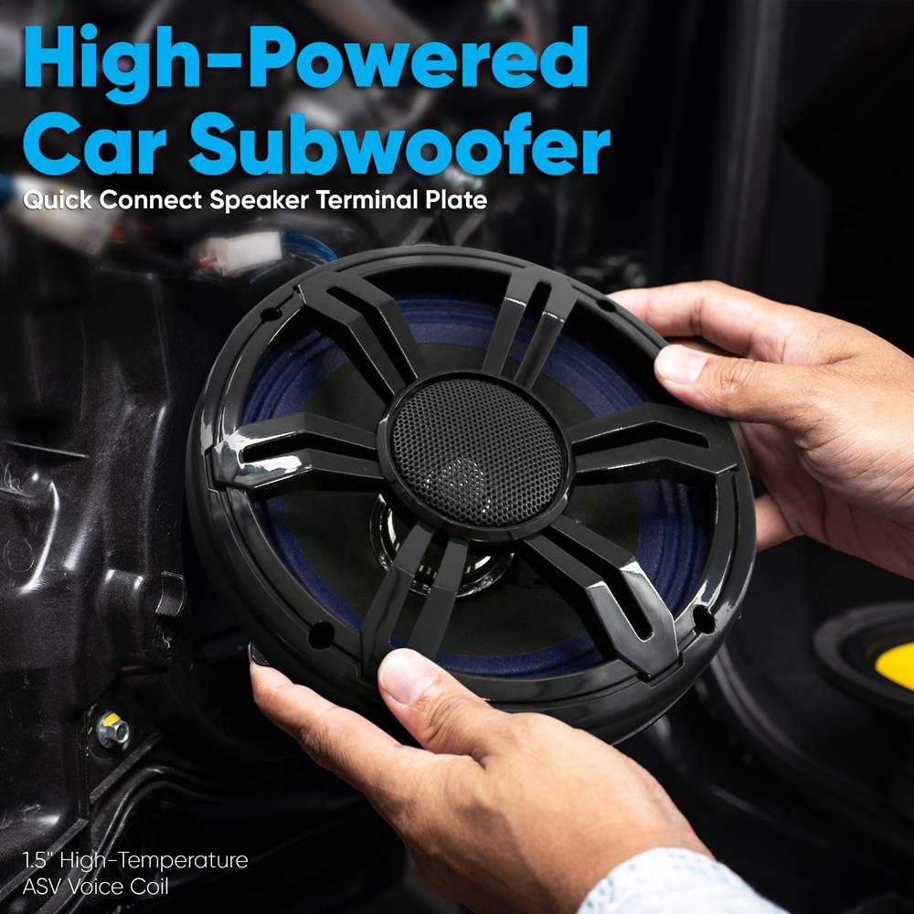6.5 Inch Car Subwoofer - High Performance SVC Subwoofer for Deep Bass Sound | Perfect for Car Audio Systems, Home Theater, and DJ Setups
