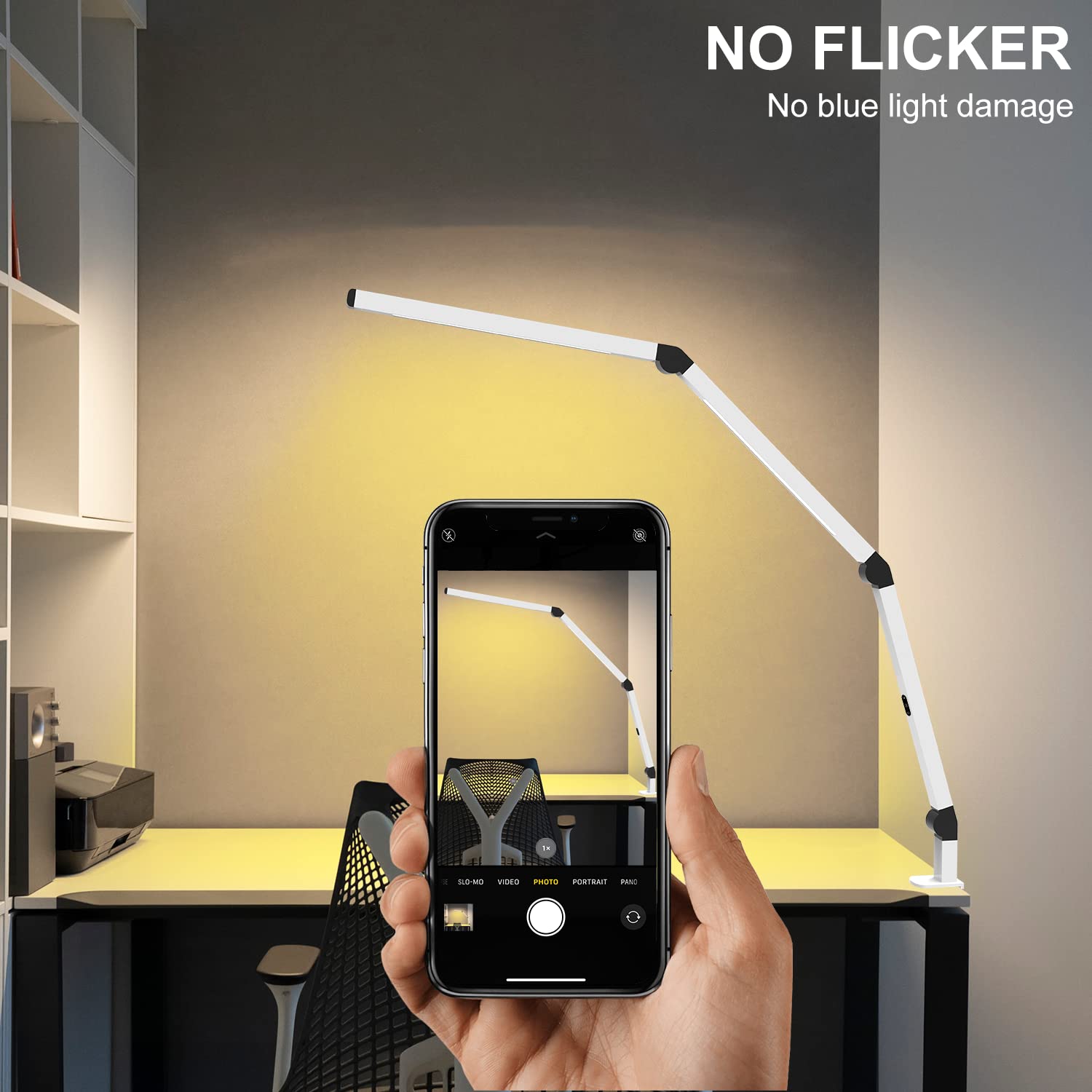 Adjustable LED Desk Lamp with Clamp - 4 Color Temperatures & 5 Brightness Levels, Eye-Caring Swing Arm Task Light for Home Office, Crafting, Sewing | Perfect for Reading, Studying & Night Work