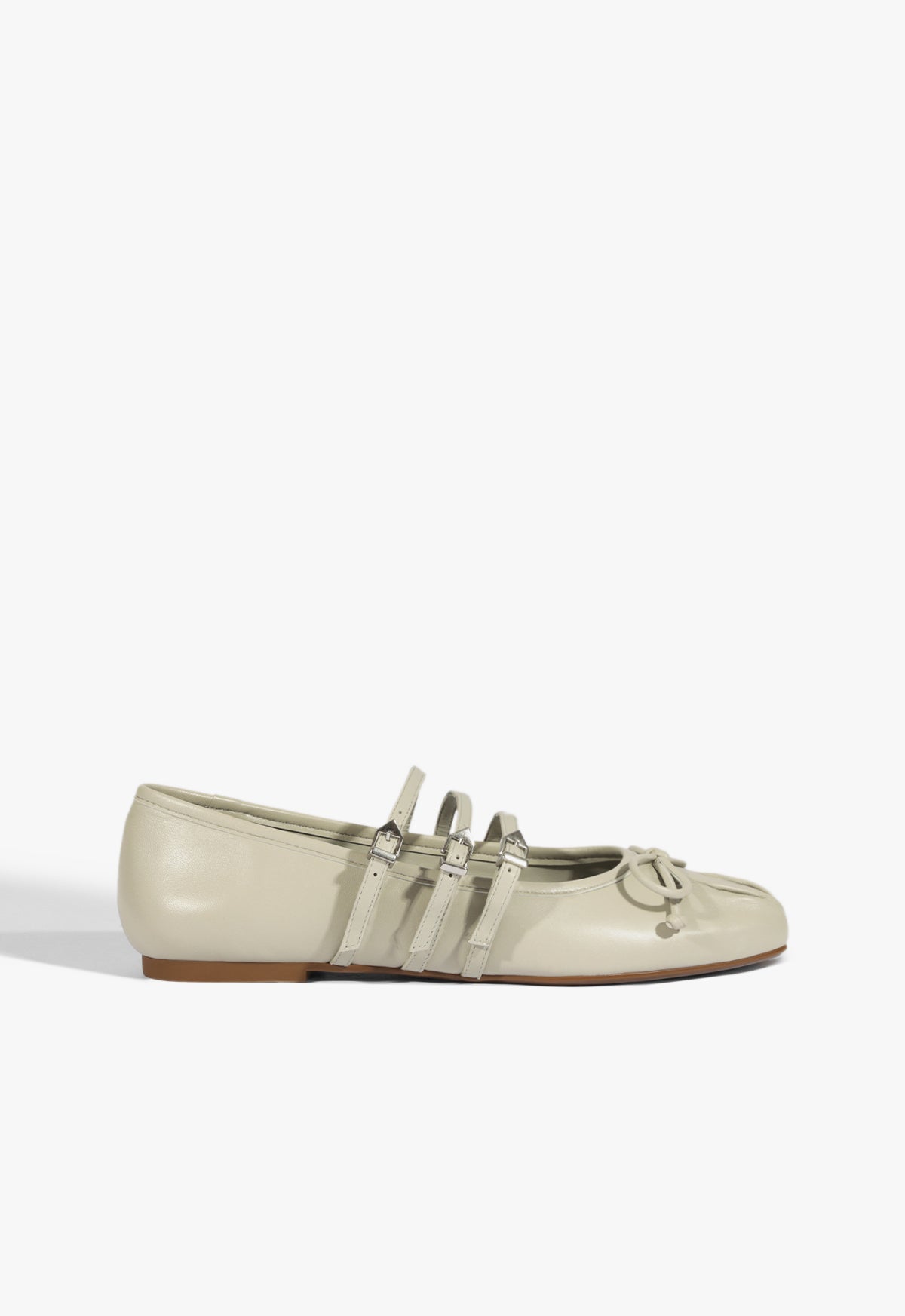 Arissa Women's Gray Leather Ballet Flats - Comfortable & Stylish Slip-On Shoes for Work, Travel & Casual Wear