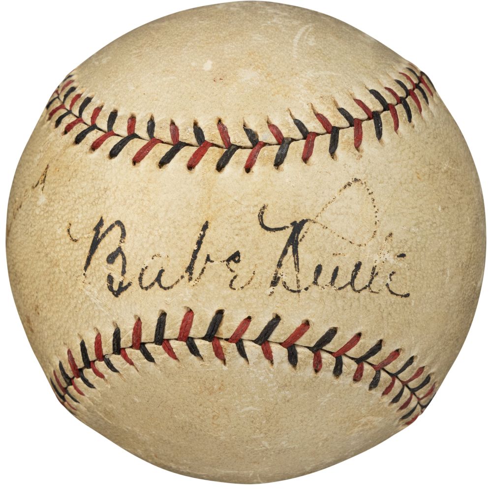 Authentic 1920s Babe Ruth & Lou Gehrig Signed New York Yankees Spalding NL Baseball with PSA/DNA LOA - Perfect for Baseball Memorabilia Collectors & Yankees Fans Display